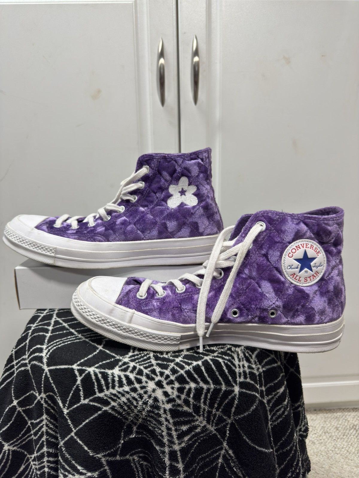 Golf le Fleur Golf converse purple velour High top Size US 9.5 / EU 42-43 - 2 Thumbnail