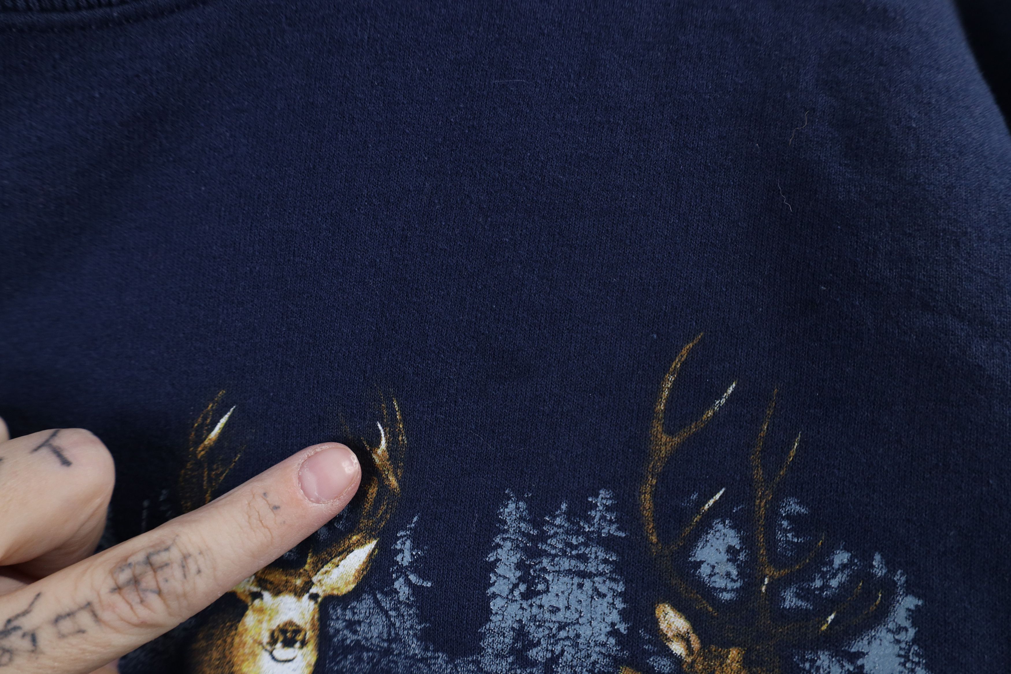 Vintage Vintage 90s Streetwear American Hunter Deer Moose Sweatshirt Size US L / EU 52-54 / 3 - 6 Thumbnail