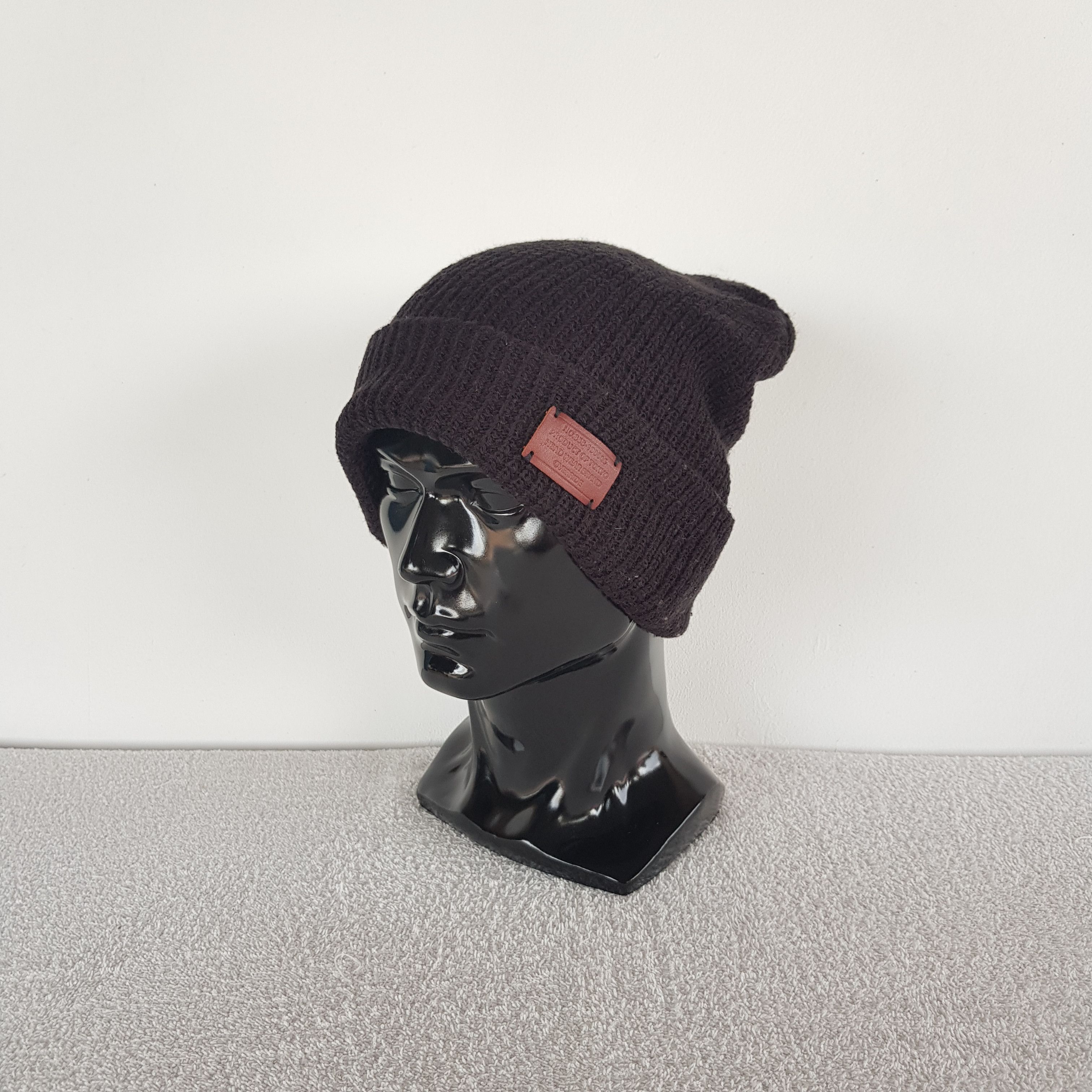 Homespun Knitwear Vintage Override Beanie Japanese Ribbed Knit Snow Caps Hats Size ONE SIZE - 1 Thumbnail