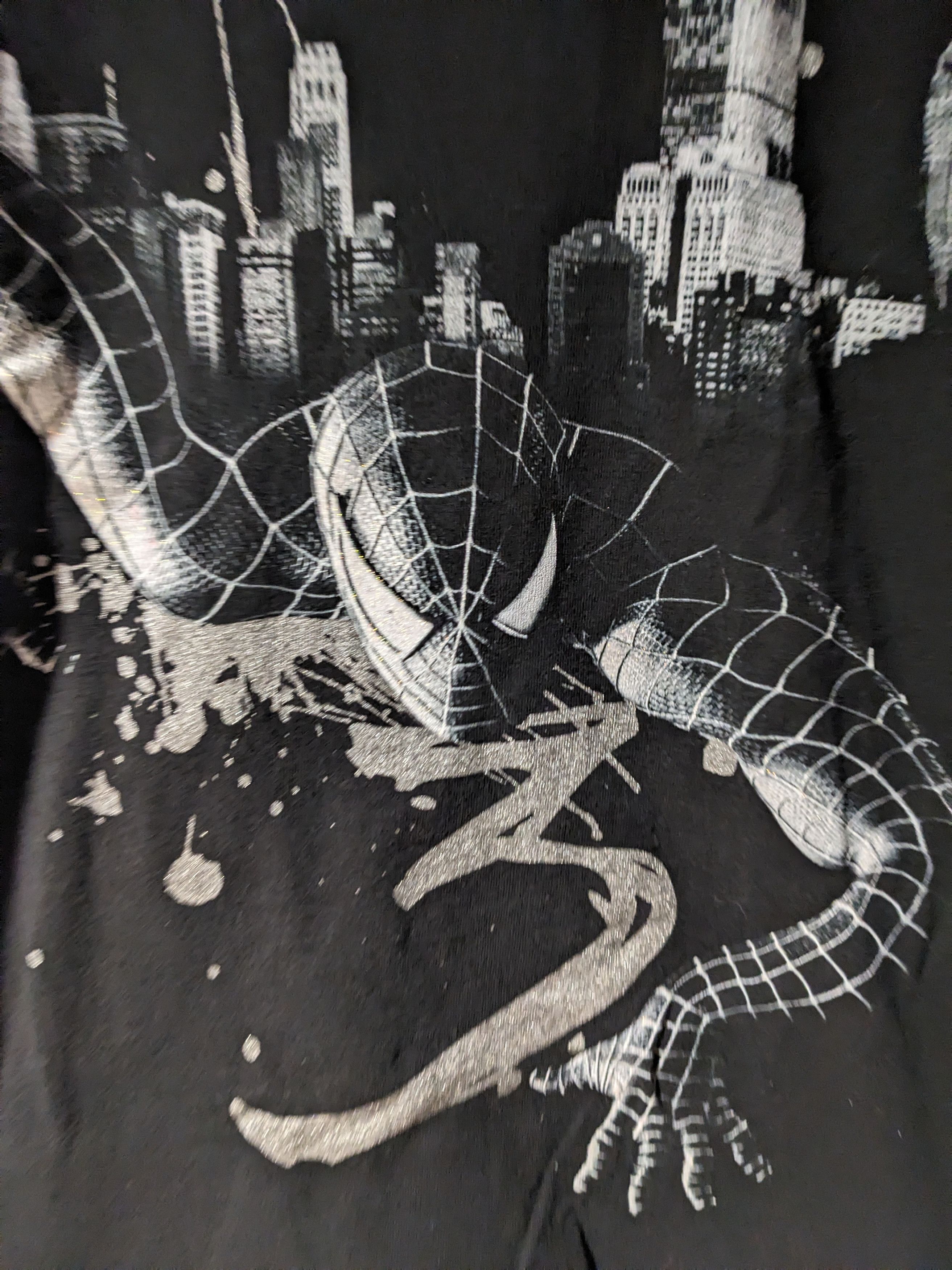 Marvel Comics × Vintage Vintage 2007 Spider-Man 3 Movie Promo YOUTH Black T-Shirt Size US M / EU 48-50 / 2 - 2 Thumbnail