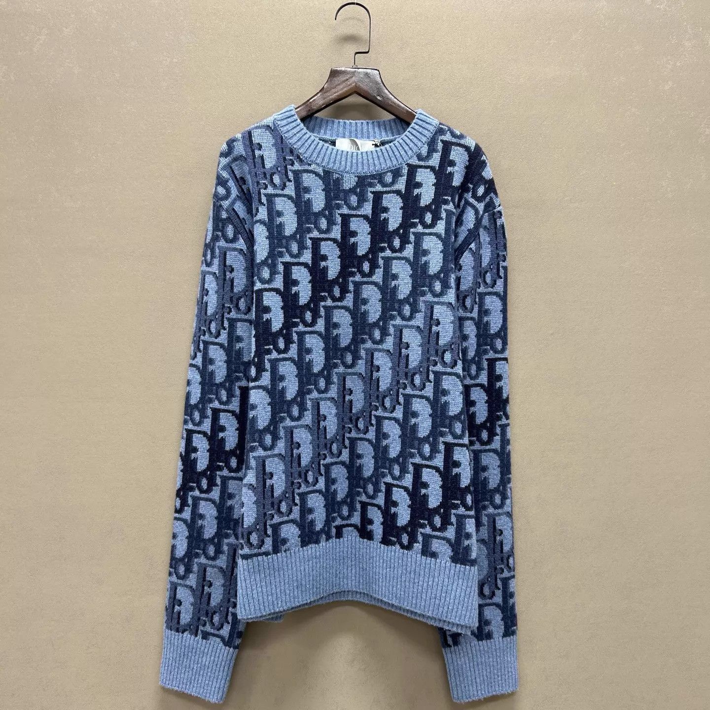 Dior Dior SS26 Monogram Allover Logo Wool Knit Jumper L Size L / US 10 / IT 46 - 1 Thumbnail