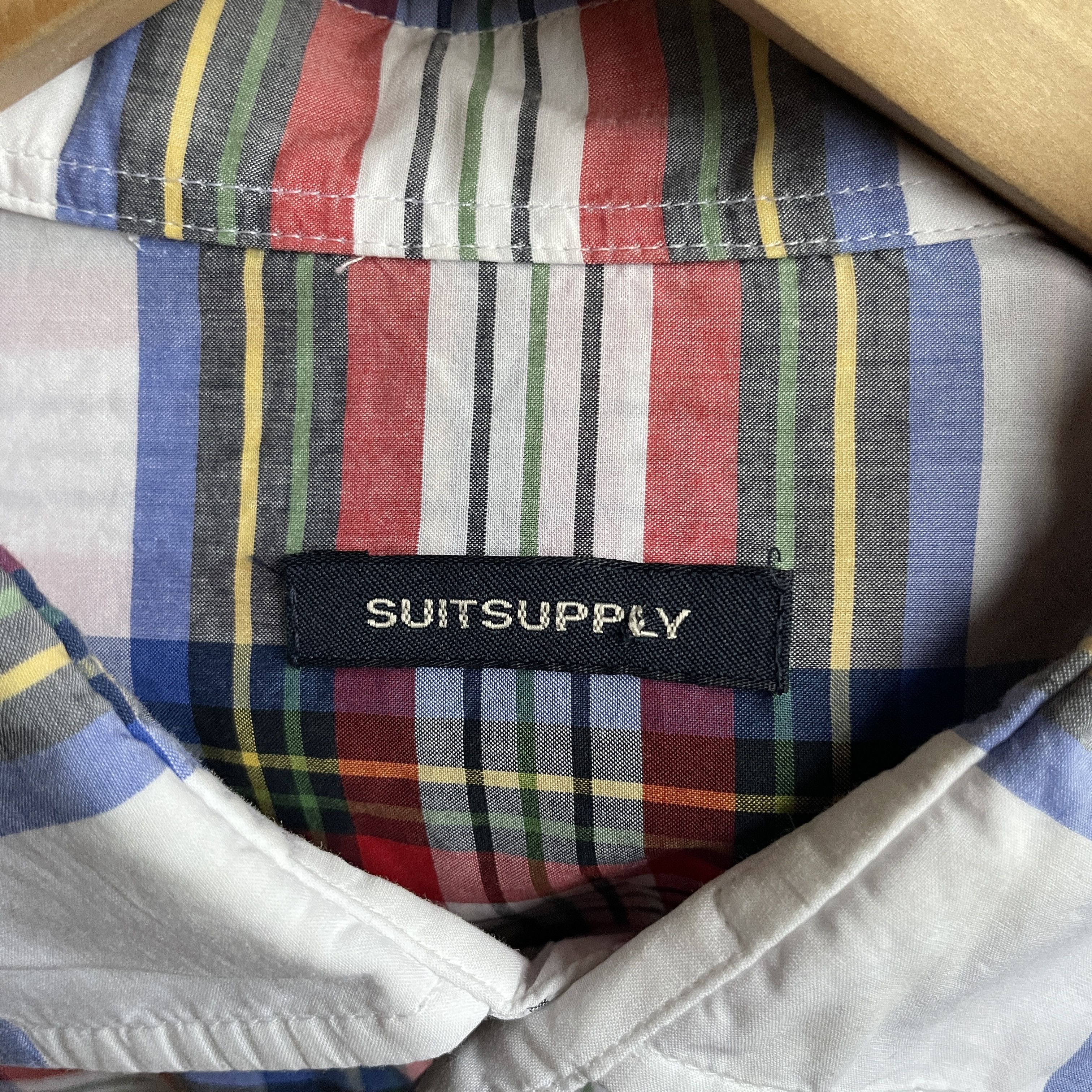 Suitsupply Suitsupply Cambridge Checkered Cotton Dress Shirt Size 42 Size 42R - 6 Thumbnail