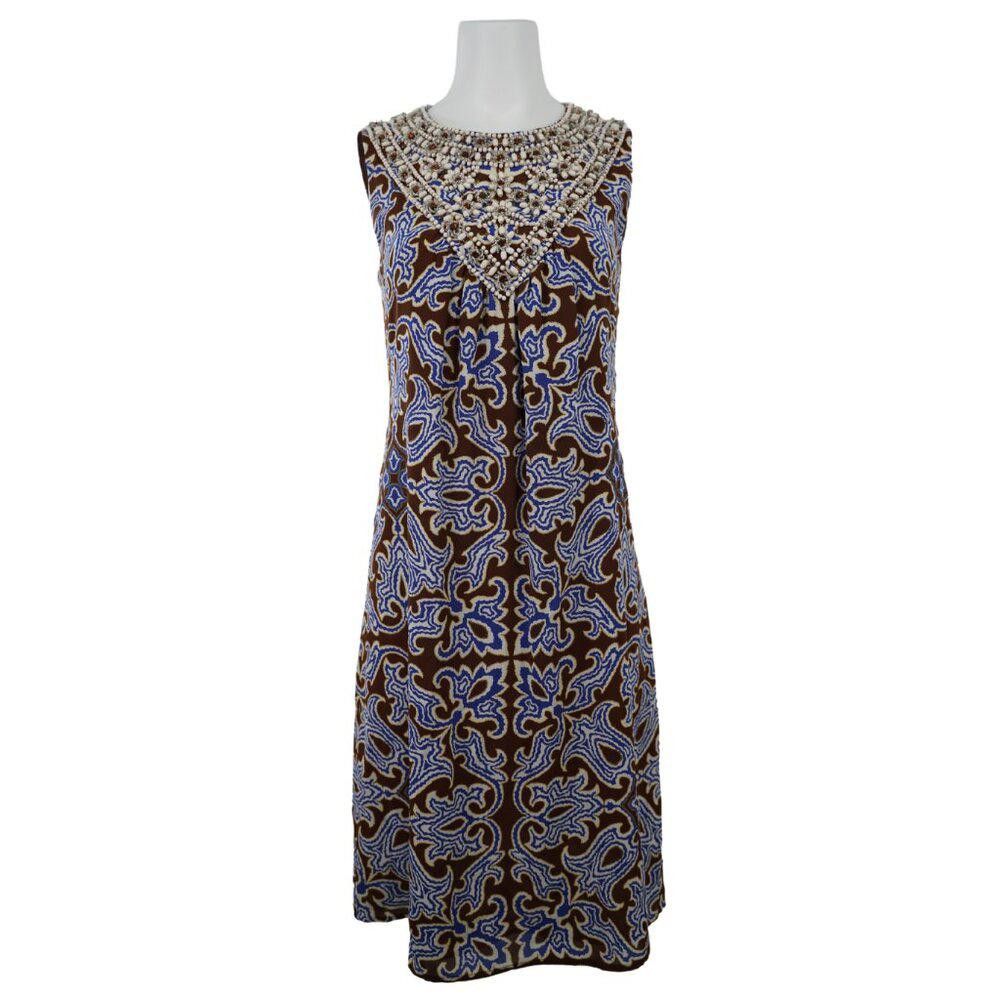 Designer Tory Burch Beaded Cocktail Dress Size 6 Size M / US 6-8 / IT 42-44 - 1 Thumbnail