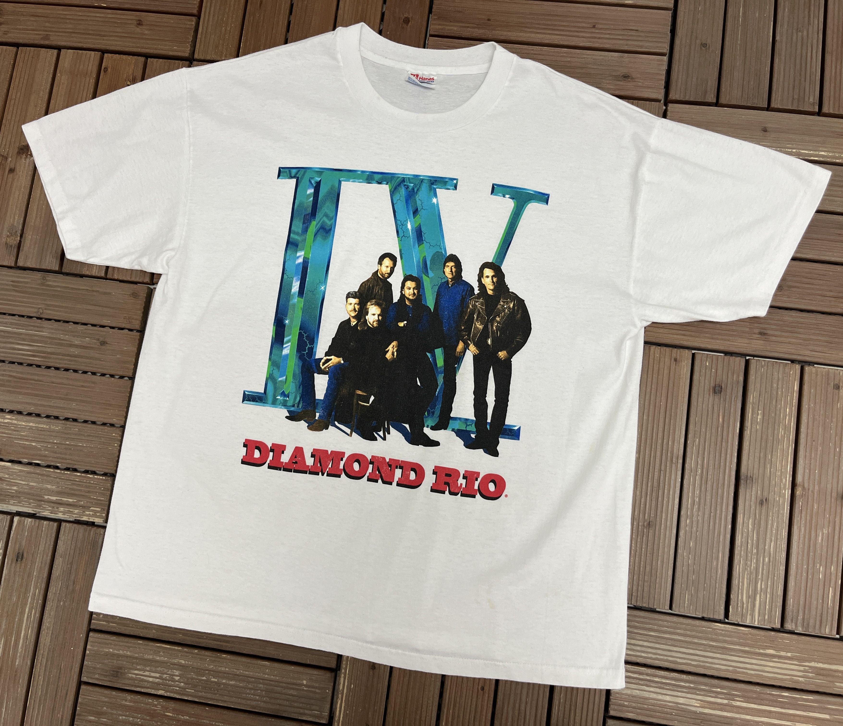 Vintage Diamond Rio IV Vintage Country White T-Shirt Tee Size US XL / EU 56 / 4 - 3 Thumbnail