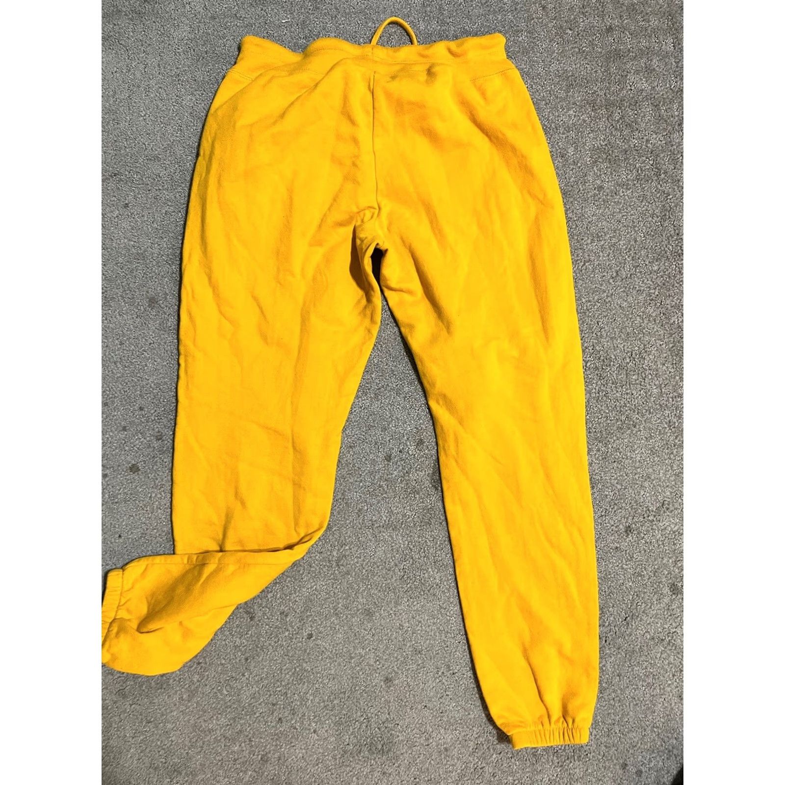 Gap Gap Sweatpants Logo Solid Yellow XS Womens Pants Activewear Lounge Pockets Adjustable Waist Breathable Lightweight 90s? Size 26" / US 2 / IT 38 - 3 Thumbnail
