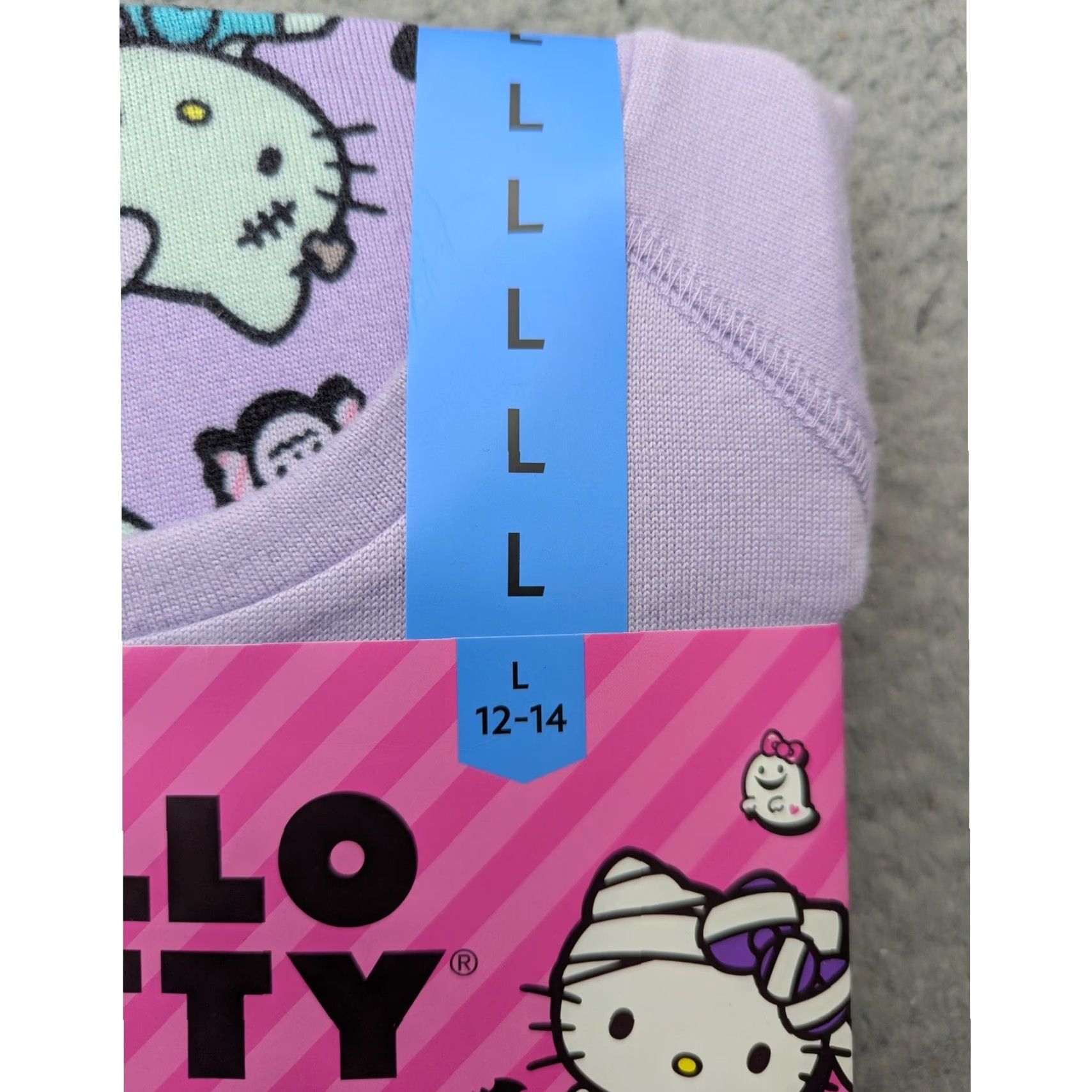 Vintage VINTAGE Hello Kitty Pajama Set Womens Large Purple Mummy Frankenstein 2PC NEW Size ONE SIZE - 4 Thumbnail