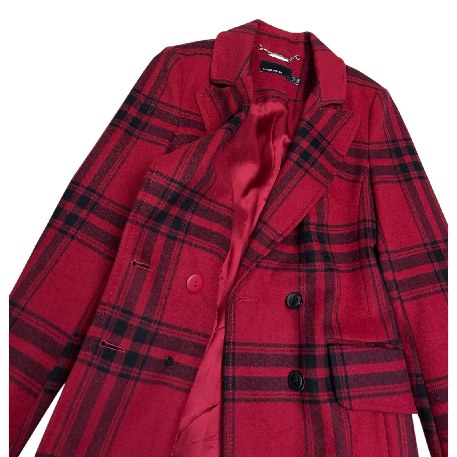 Karen Millen KAREN MILLEN Wool Cashmere Winter Long Trench Pea Coat 4 Size S / US 4 / IT 40 - 7 Thumbnail