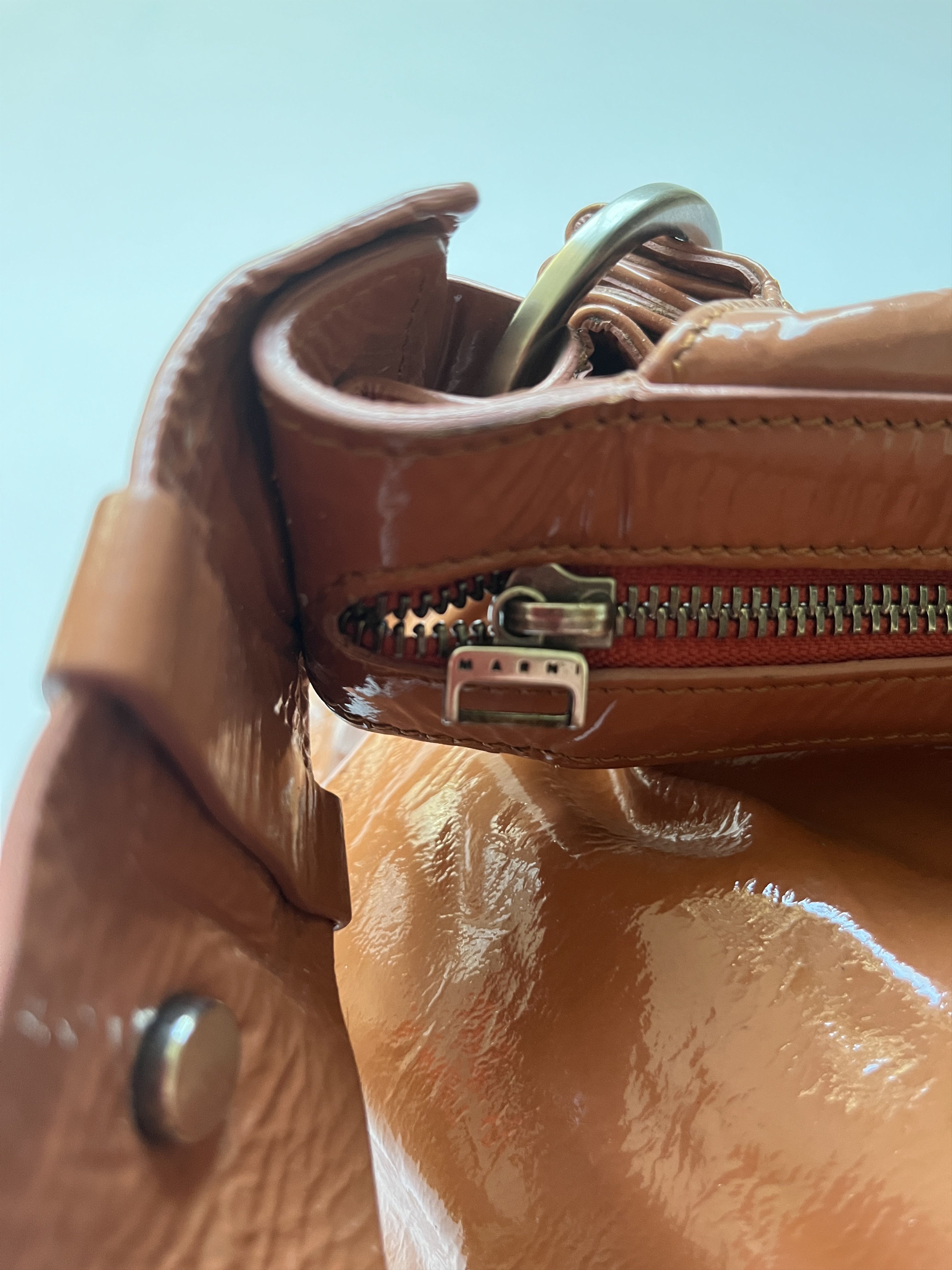Marni ⚡️QUICK SALE⚡️Marni Brown Patent Leather Shoulder Bag Size ONE SIZE - 8 Thumbnail