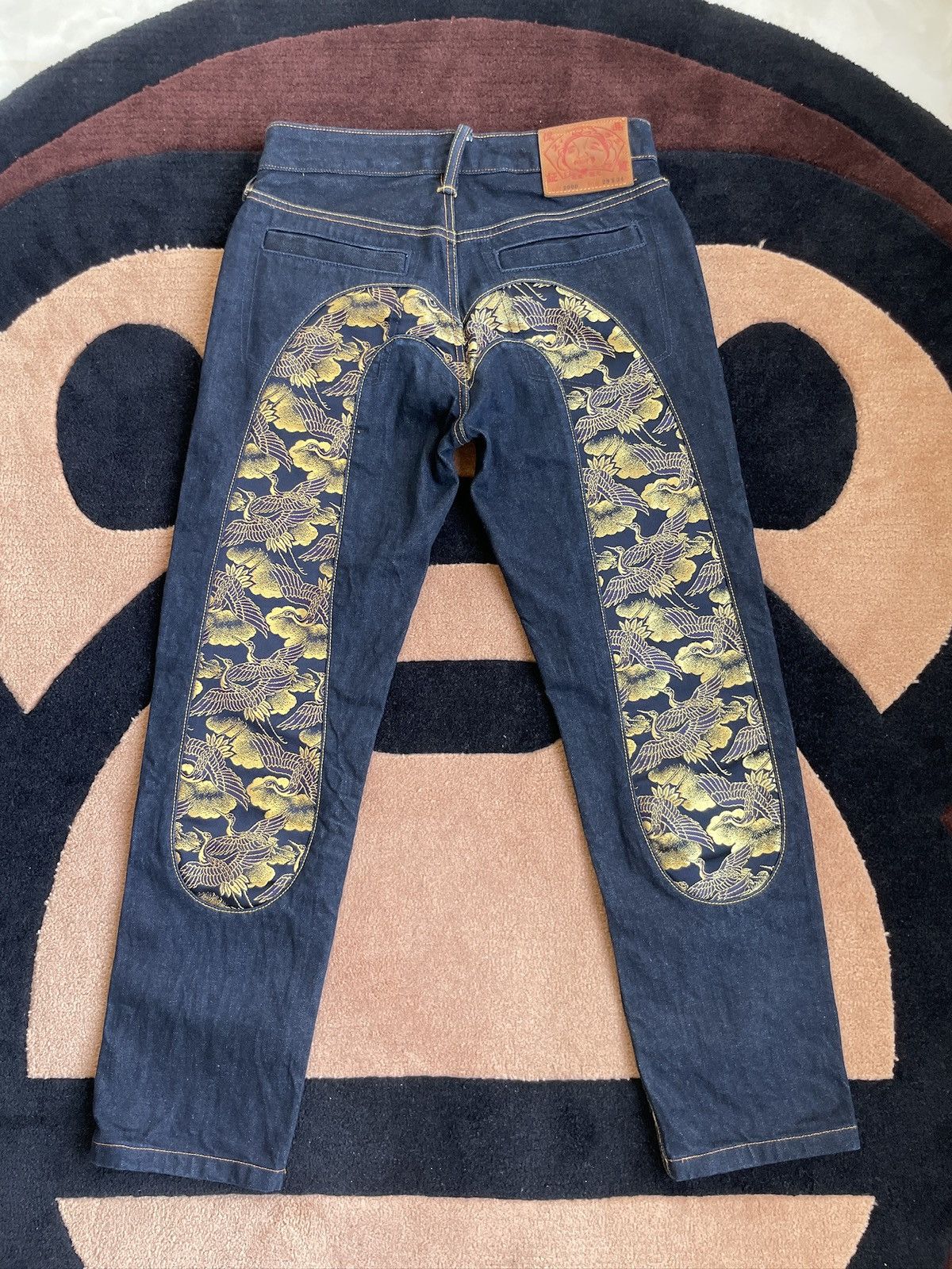 Evisu EVISU embroidery daicock style denim jeans!!size：29 Size US 29 - 1 Thumbnail