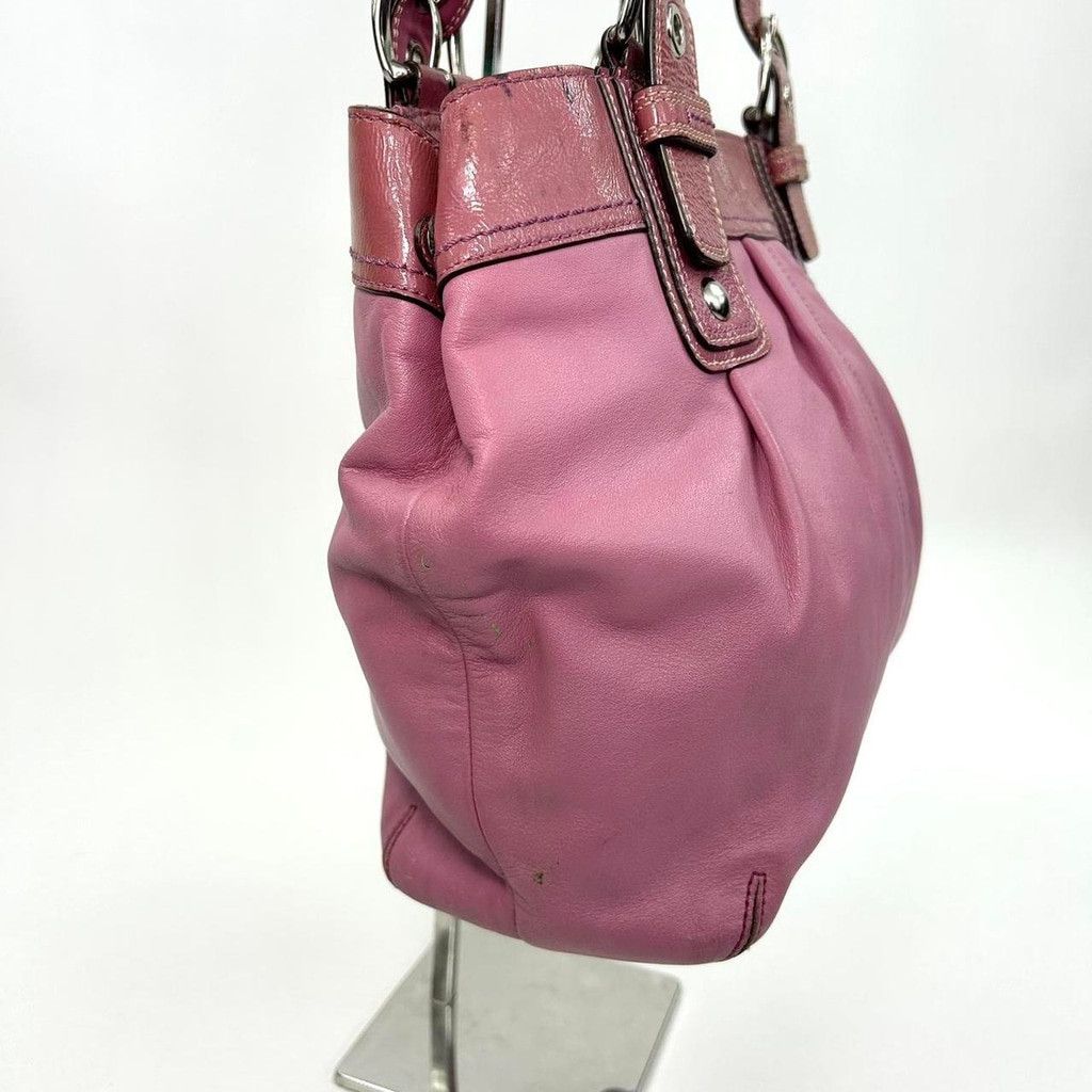 Coach 2010 Coach purple-pink leather shoulder bag, silver hardware Size ONE SIZE - 3 Thumbnail