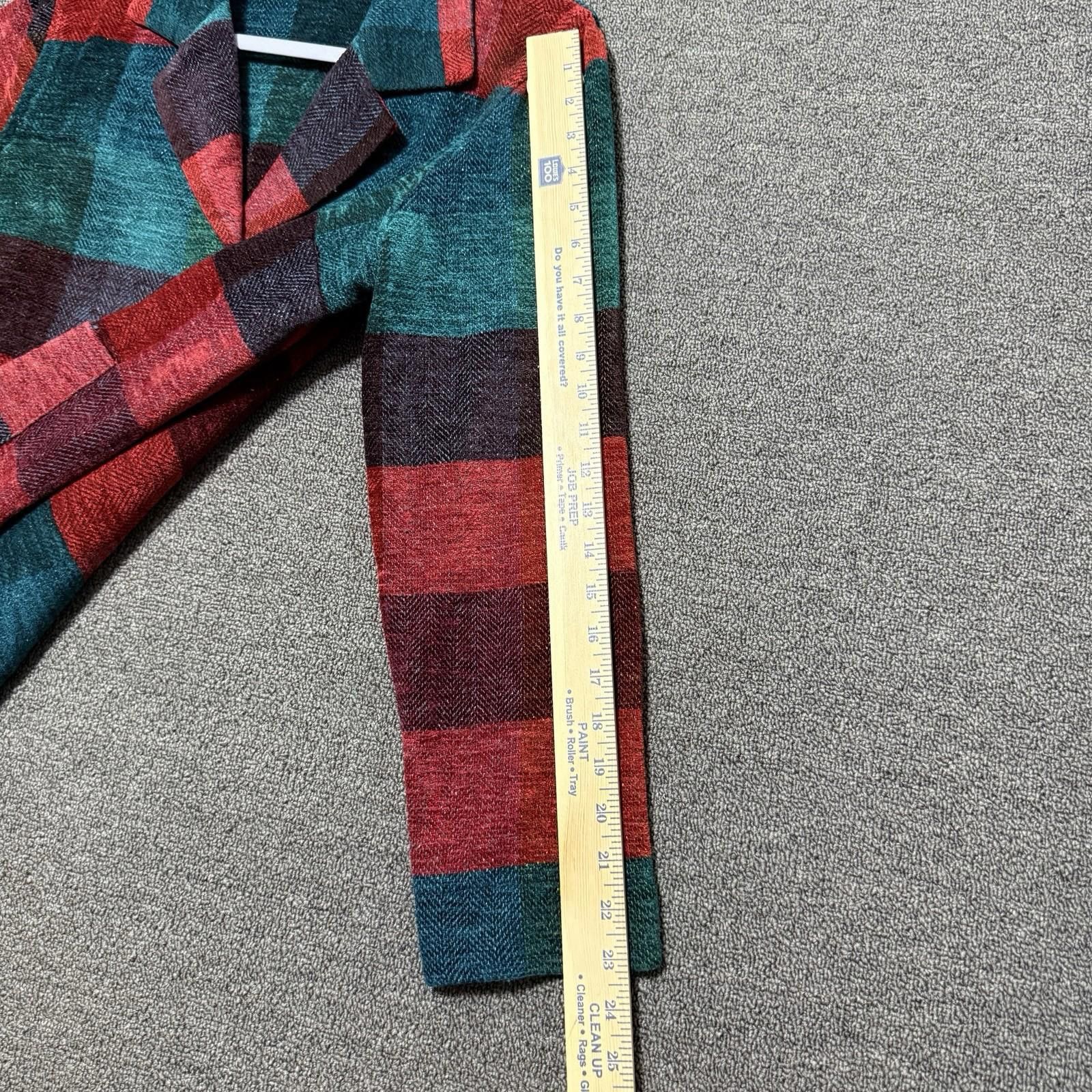 The Territory Ahead The Territory Ahead Womens L Wool/Silk Blend Plaid Jacket Size L / US 10 / IT 46 - 6 Thumbnail