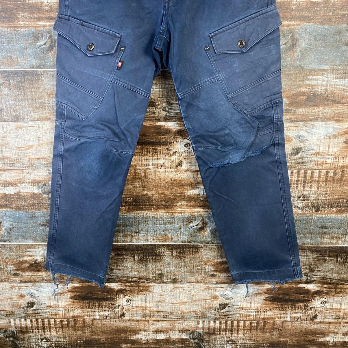 Japanese Brand DL Burtle Dark Blue Cargo Multipocket Pants #C944 Size US 27 - 3 Thumbnail