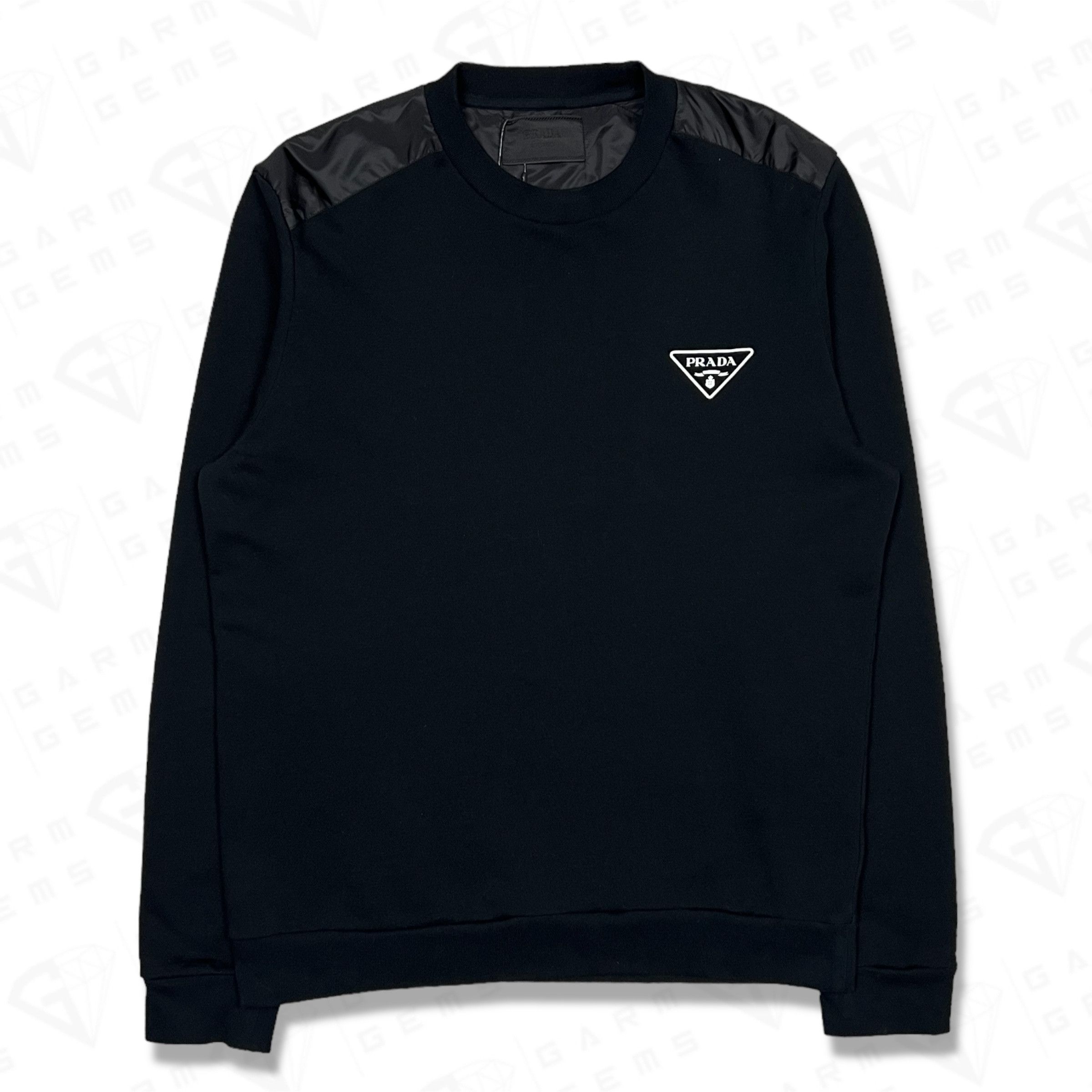 Prada Prada Linea Rossa Turtleneck Zip Sweatshirt Red Stripe