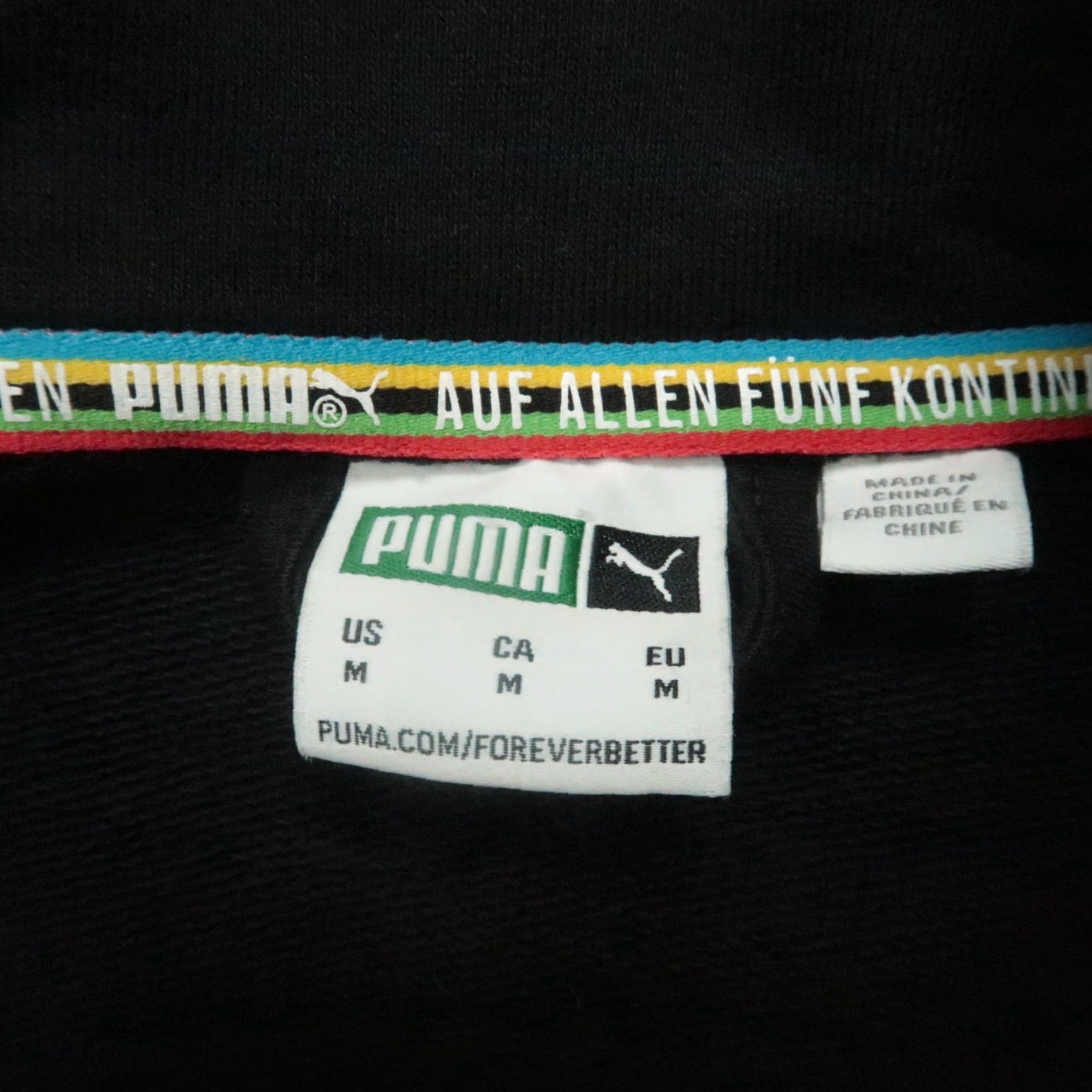 Puma Puma Jacket Mens Medium Black TFS Unity Full Zip Pockets Track Rainbow Jacket Size US M / EU 48-50 / 2 - 4 Thumbnail
