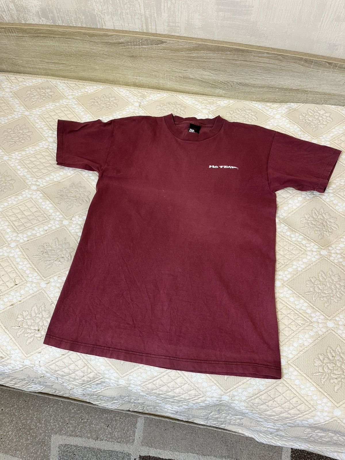 No Fear 🔥 Vintage 1990s No Fear Faded Big Logo T-Shirt Single Stitch Size US L / EU 52-54 / 3 - 6 Thumbnail
