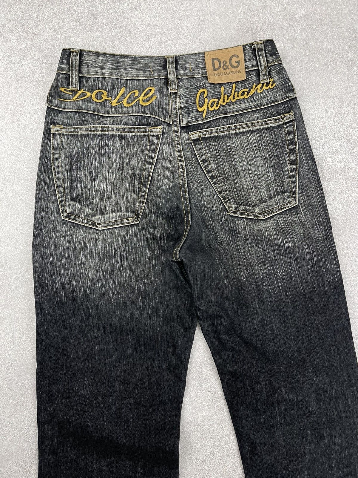 Vintage Dolce & Gabbana Distressed Washed Denim Jeans