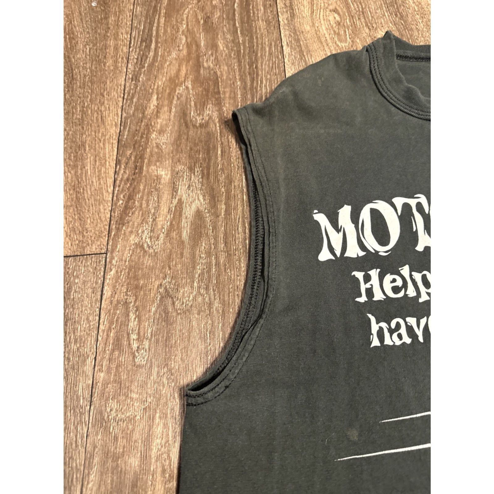 Jerzees VINTAGE 90s Motorcycles Helping Ugly People Have Sex Funny Chopped Cutoff Tee L Shirt Men Black L Size US L / EU 52-54 / 3 - 6 Thumbnail