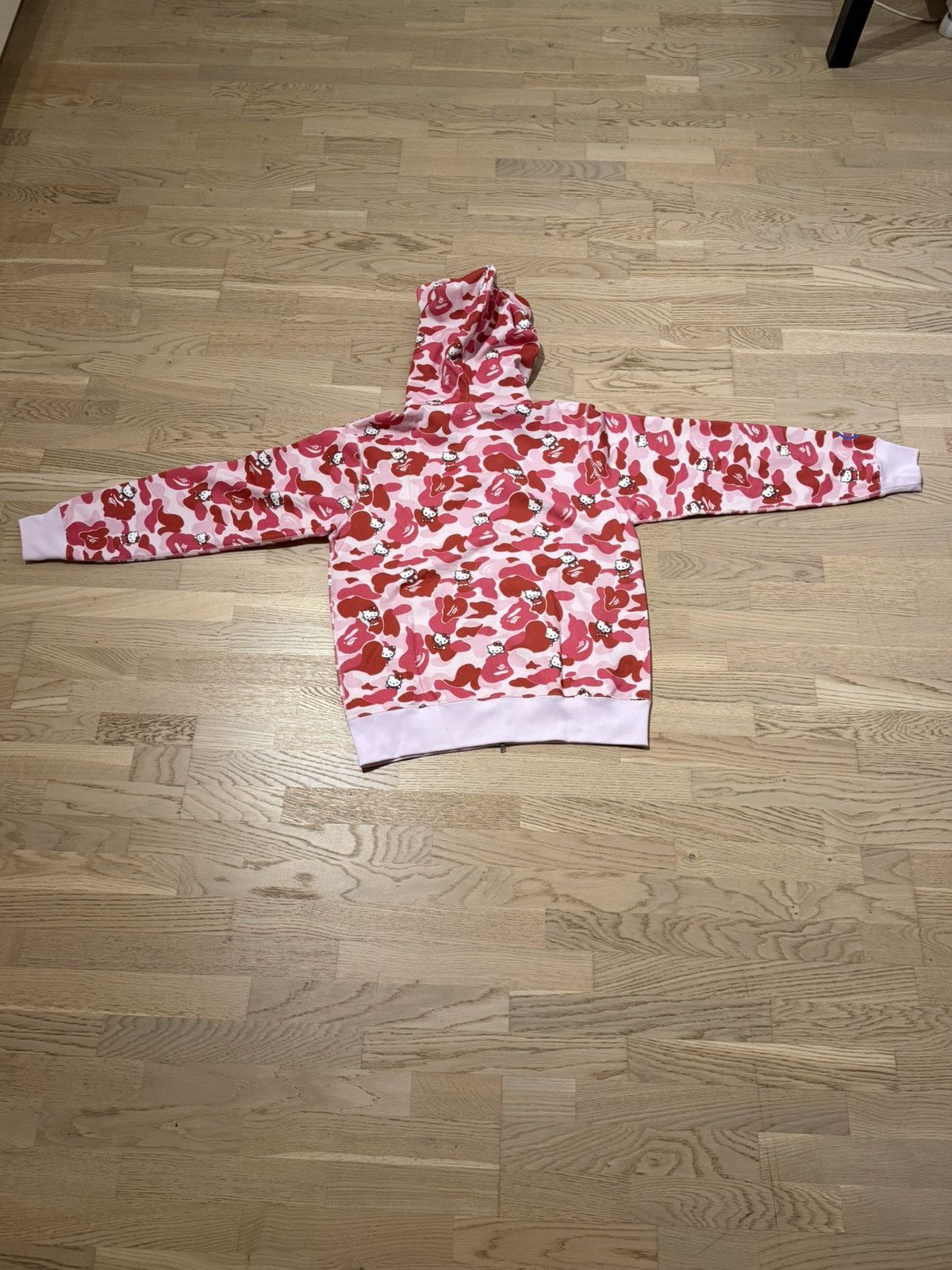 Bape Bape x Hello Kitty Pink Camo Zip Hoodie Size US XL / EU 56 / 4 - 3 Thumbnail
