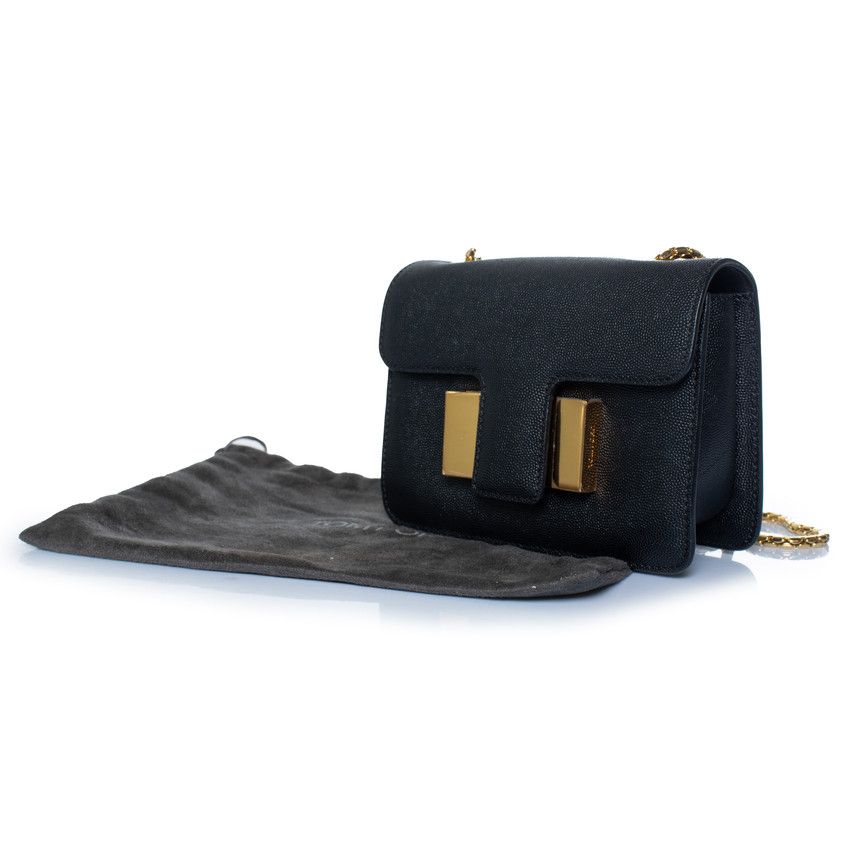 Tom Ford Tom Ford, Black grained leather Sienna bag Size ONE SIZE - 1 Thumbnail