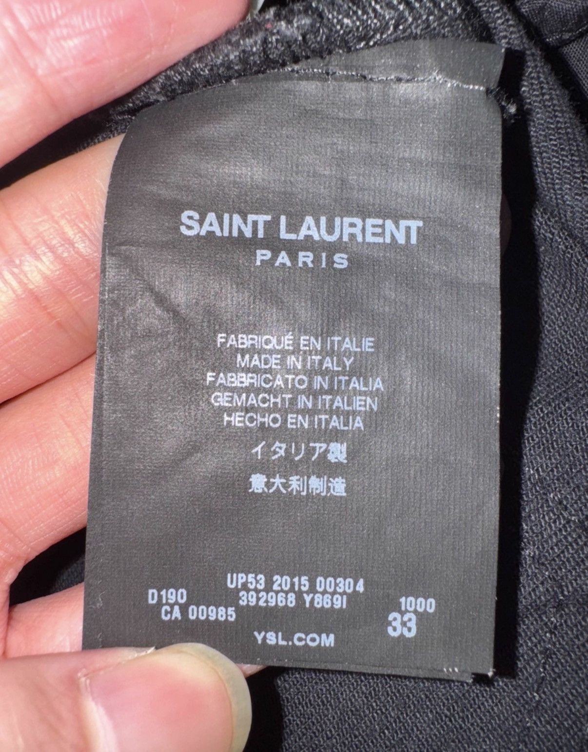Saint Laurent Paris Saint Laurent (SLP) 15FW Black Basic Denim Five-Zip Jeans Size US 33 - 6 Thumbnail