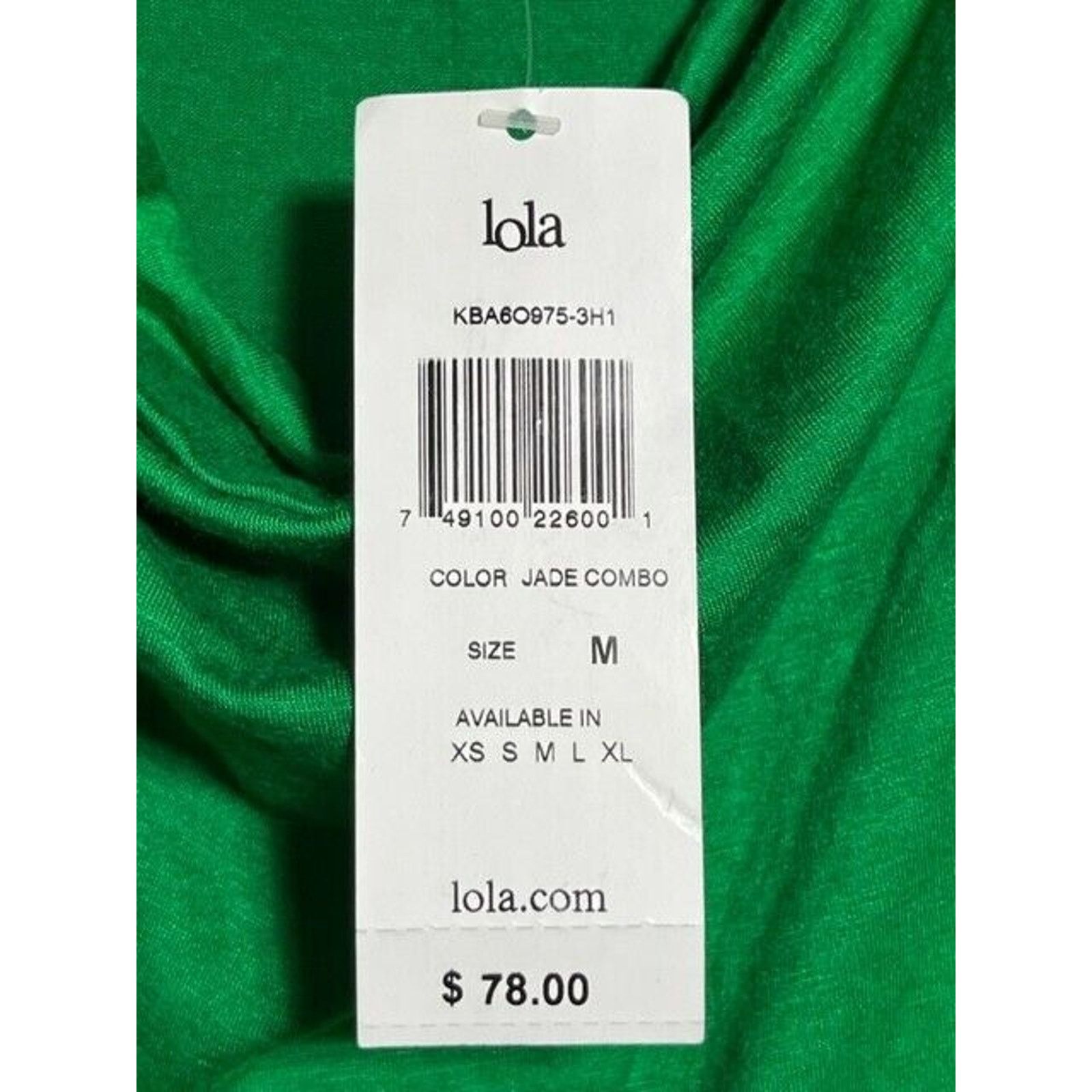 Other Lola Dress M Bodycon Mini Rayon Drape Neck Green Black Size M / US 6-8 / IT 42-44 - 8 Thumbnail