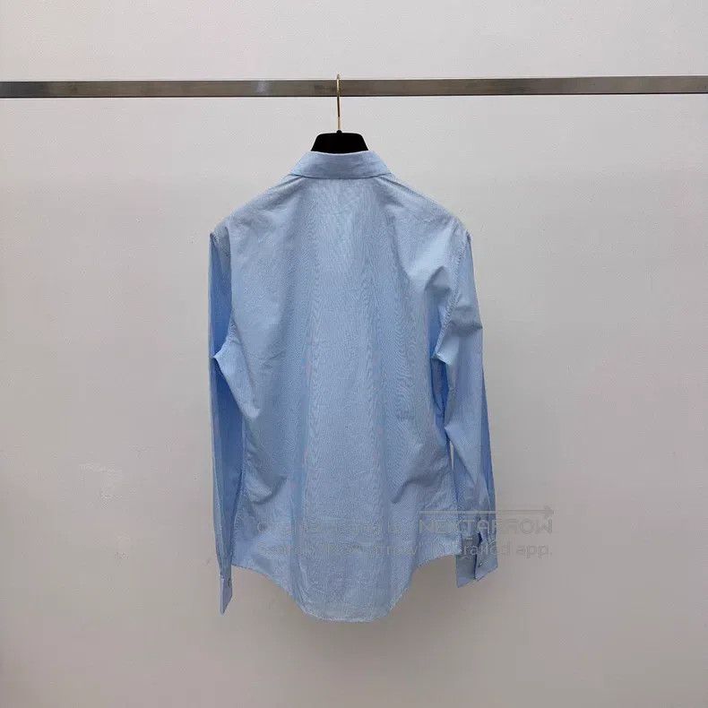 Hermes Hermes size 38 Blue Striped Shirt Size US M / EU 48-50 / 2 - 2 Thumbnail