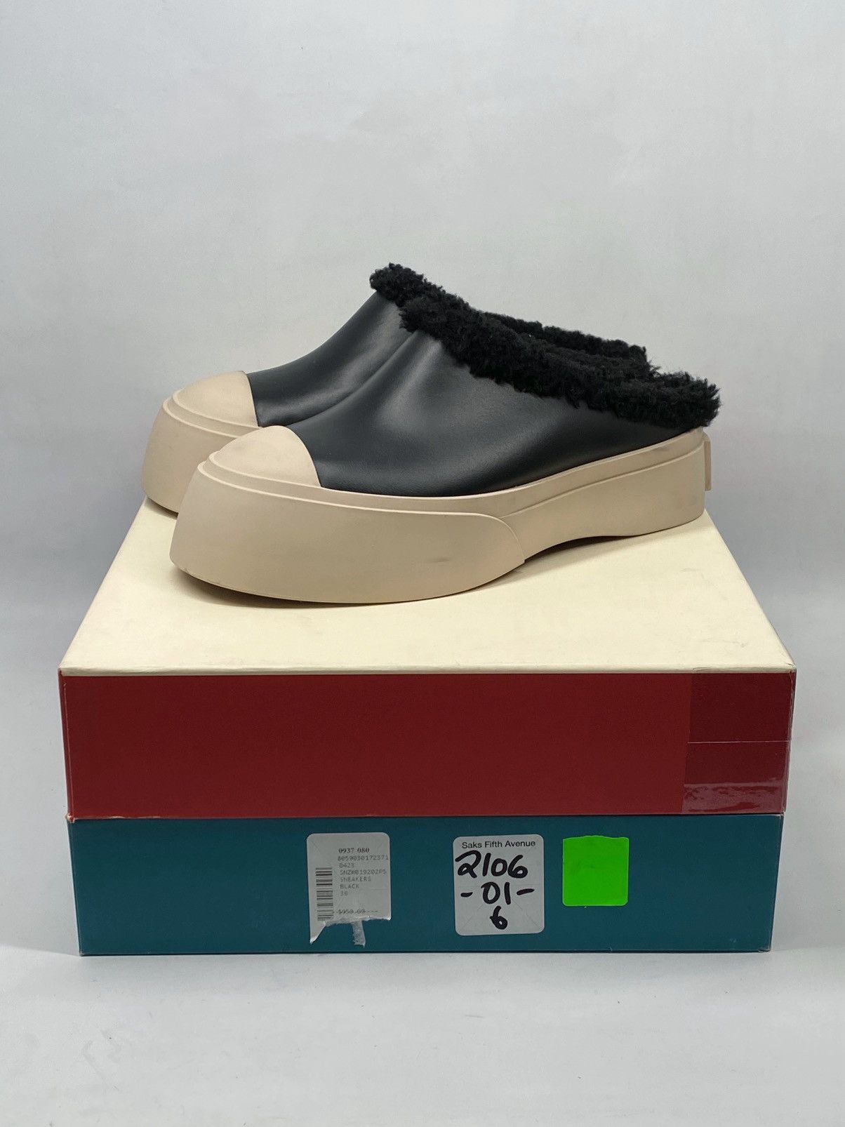 Marni Marni Pablo Leather Shearling Mule Sneakers size 36 Size US 6 / IT 36 - 13 Thumbnail