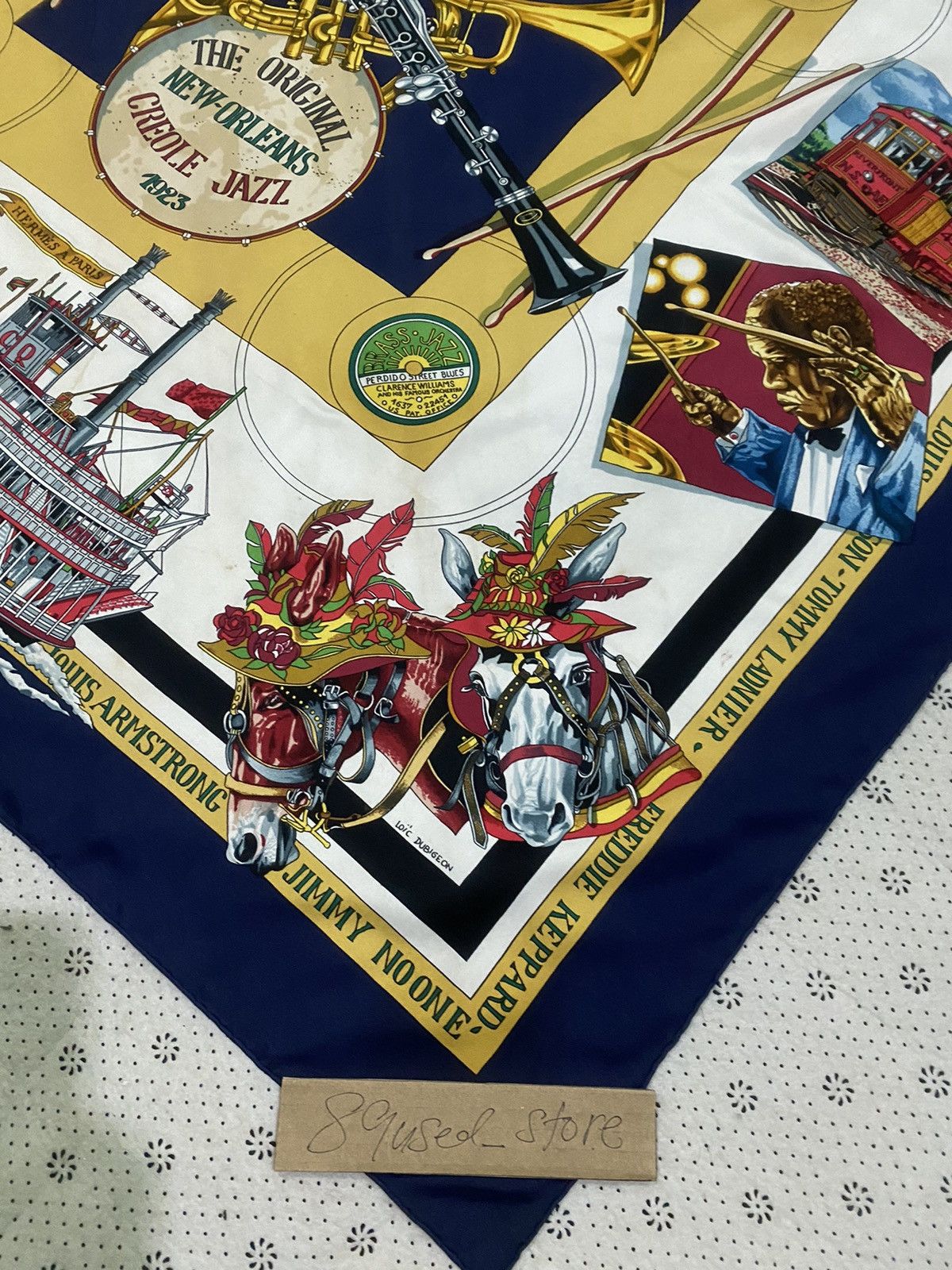 Hermes Vintage 90’s Hermes by Loic Dubigeon Silk 90 Scarf Size ONE SIZE - 8 Thumbnail