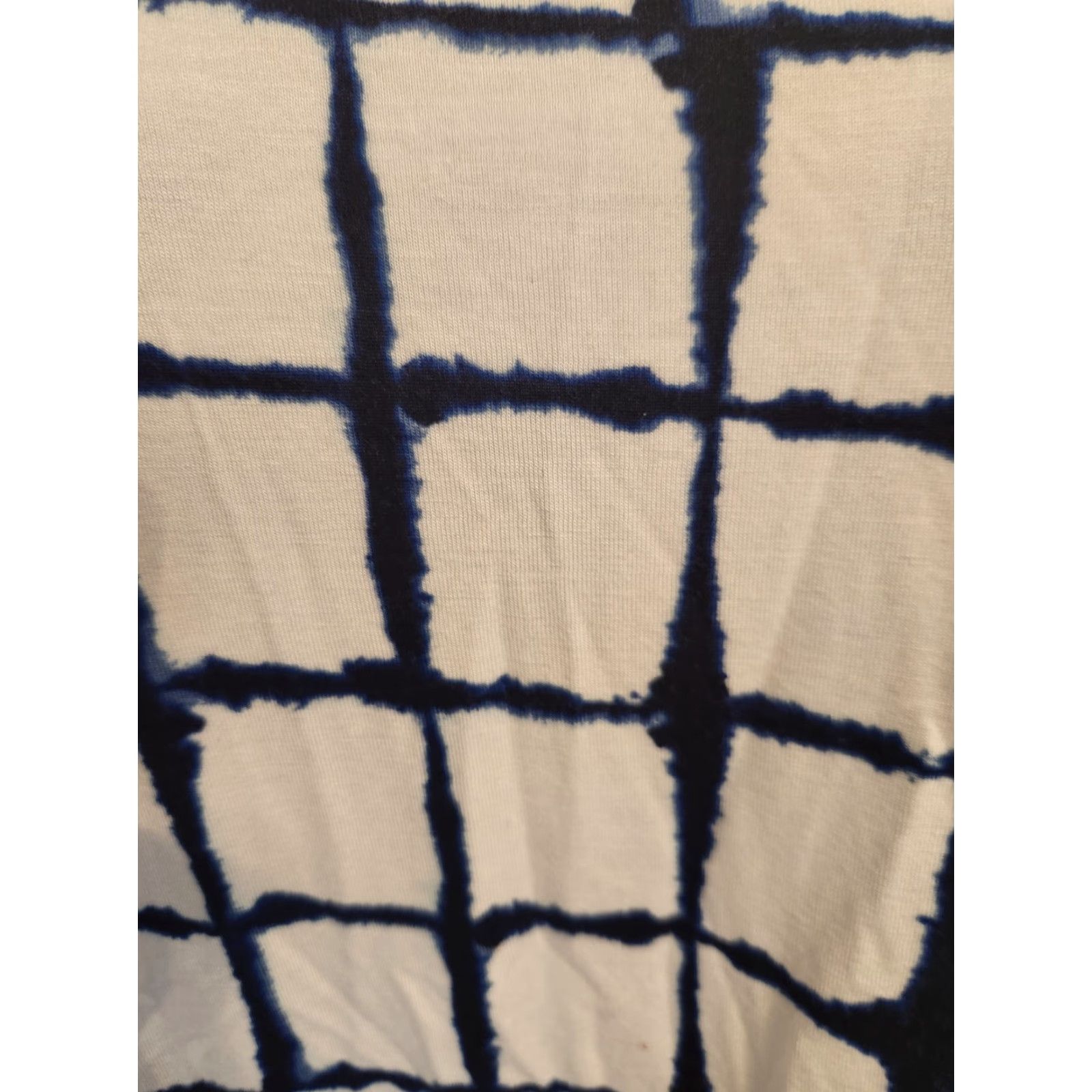 Essentials Apt 9 Essentials White Blue Grid Print Short Sleeve T Shirt 2XL Womens Clothes Casual Shirt XS-3XL Size XXL / US 16-18 / IT 52-54 - 2 Thumbnail