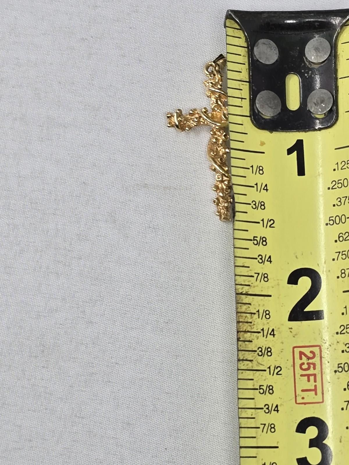 The Unbranded Brand ​Vtg 14k Yellow Gold Ivy Vine Nugget Cross Pendant 3g Size ONE SIZE - 4 Thumbnail