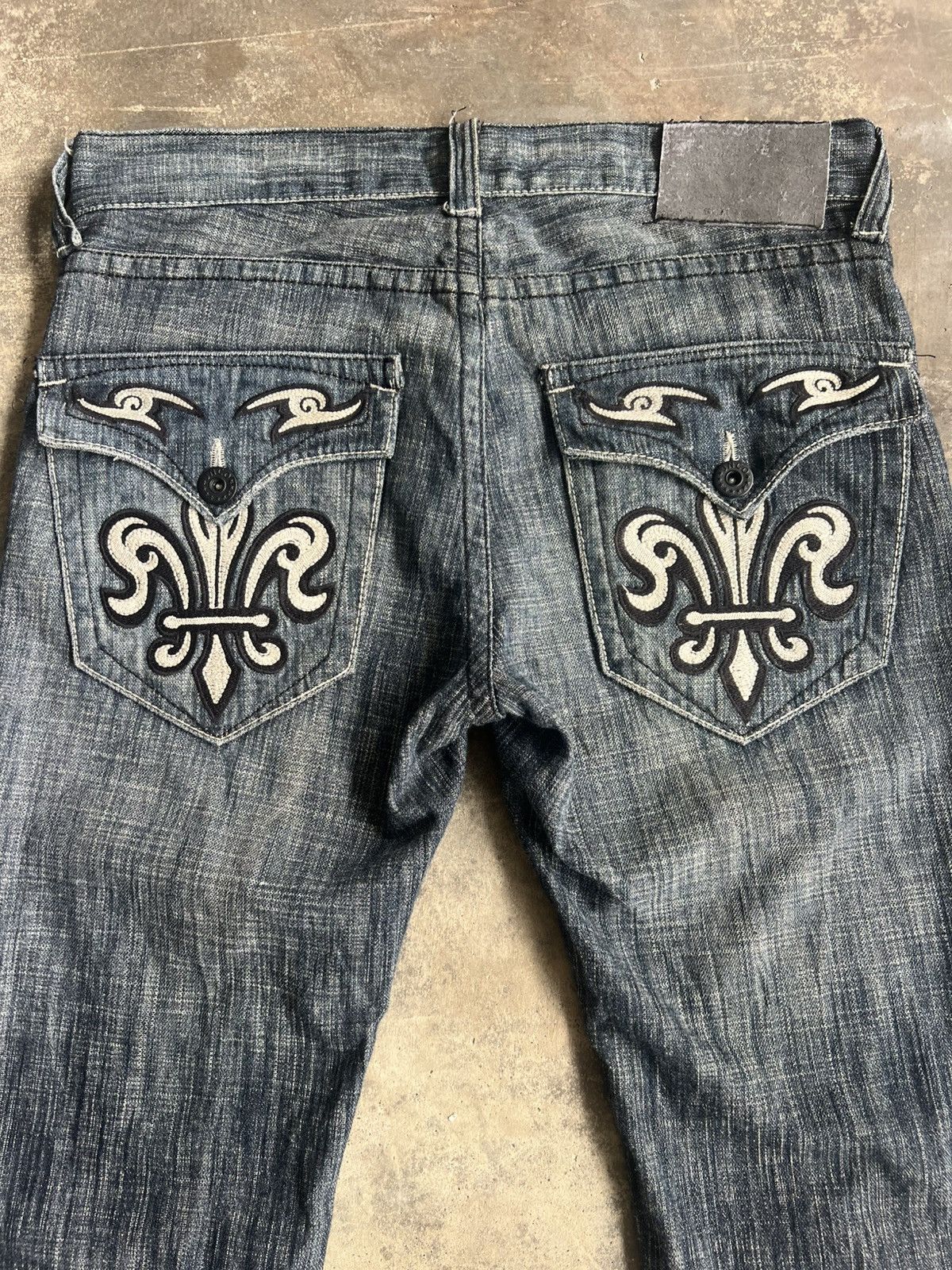 JNCO Vintage Y2K JNCO Cross Dark Wash Jeans Straight Denim Size US 32 / EU 48 - 14 Thumbnail