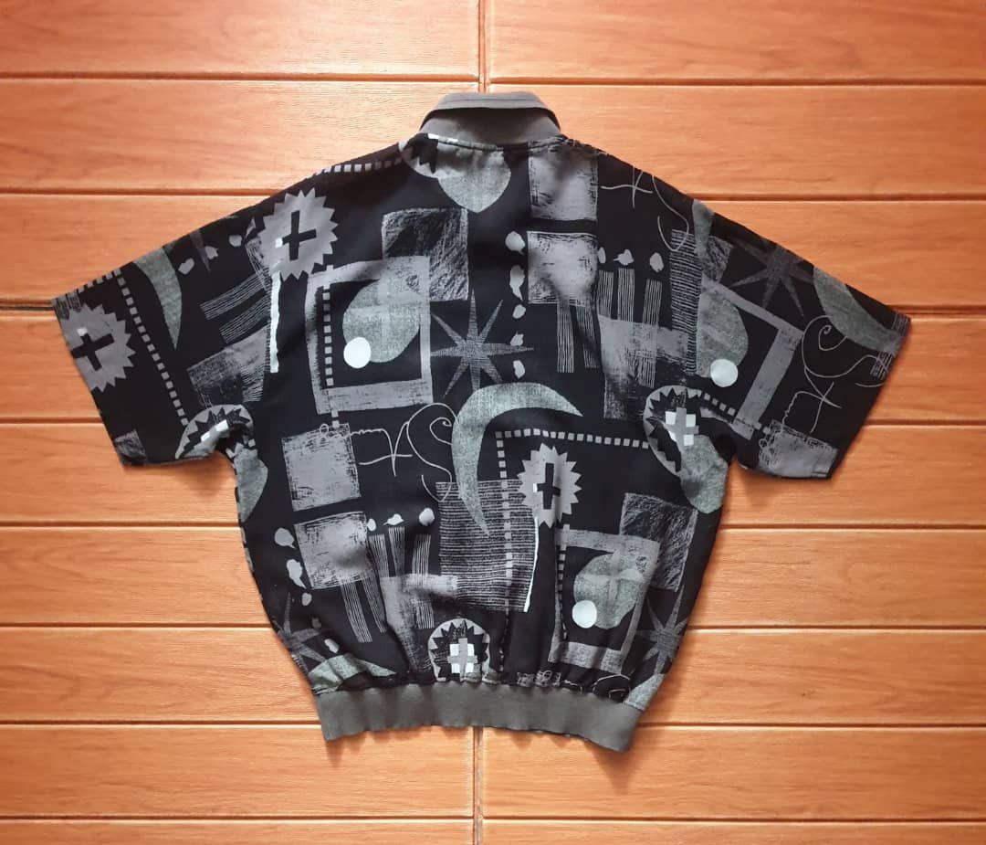 Japanese Brand Rudolph Valentino abstract Italian designer polo shirt Size US L / EU 52-54 / 3 - 7 Thumbnail
