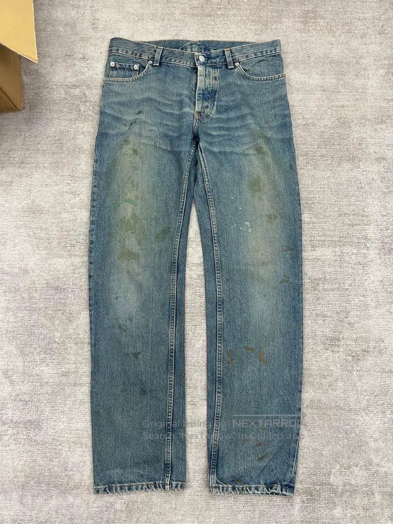 HELMUT LANG Mud-Dyed Splatter Denim Pants