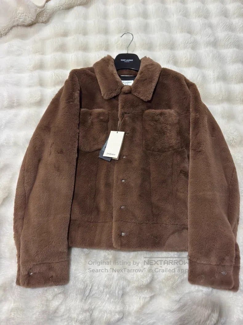 Saint Laurent Paris Saint Laurent Paris Caramel Teddy Faux Fur Jacket Size US M / EU 48-50 / 2 - 1 Thumbnail