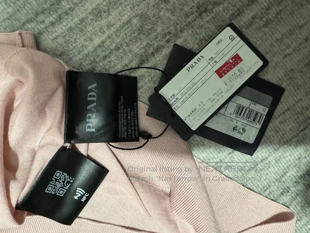 Prada Prada Pink Wool Logo Knitted Men's Sweater. Size US L / EU 52-54 / 3 - 2 Thumbnail