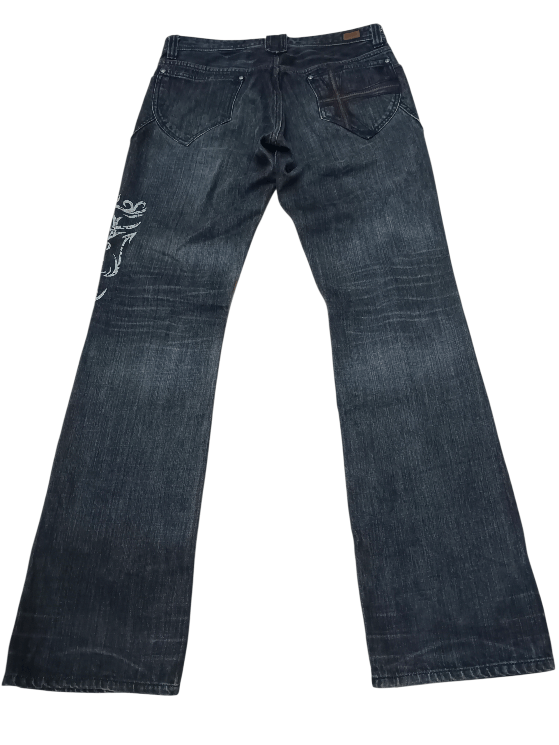 Nicole Club Nicole Club Affliction Tribal Tattoo Minimalist Flare Denim Size US 32 / EU 48 - 3 Thumbnail