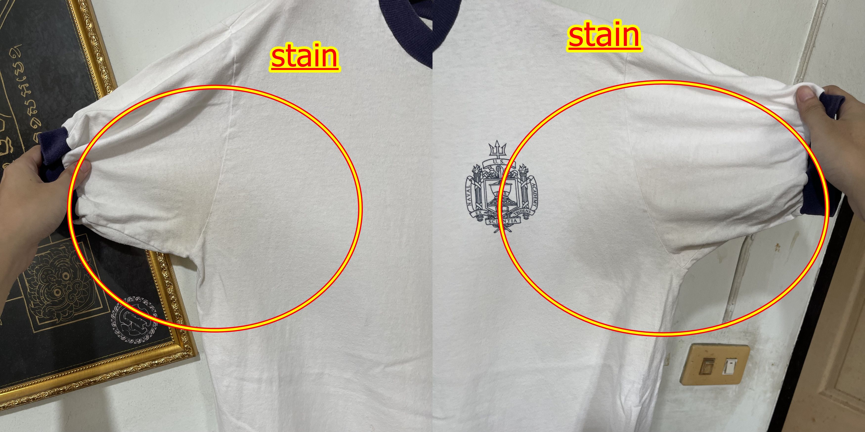 Vintage Vintage 90s Naval Academy Ringer Tee Size US M / EU 48-50 / 2 - 7 Thumbnail