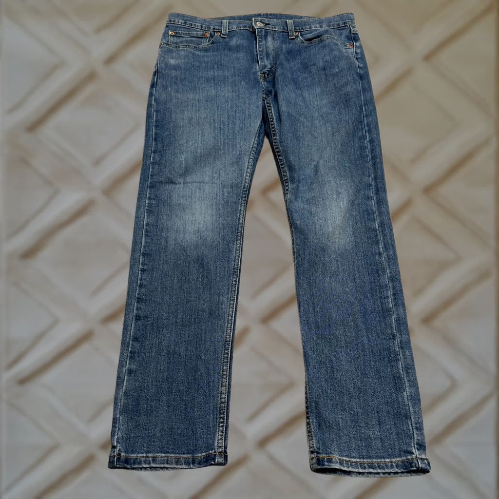 Levi's Levi's 512 Slim Fit Taper Flex All Seasons Tech Denim Jeans Mens 33x30 Blue Size US 33 - 1 Thumbnail