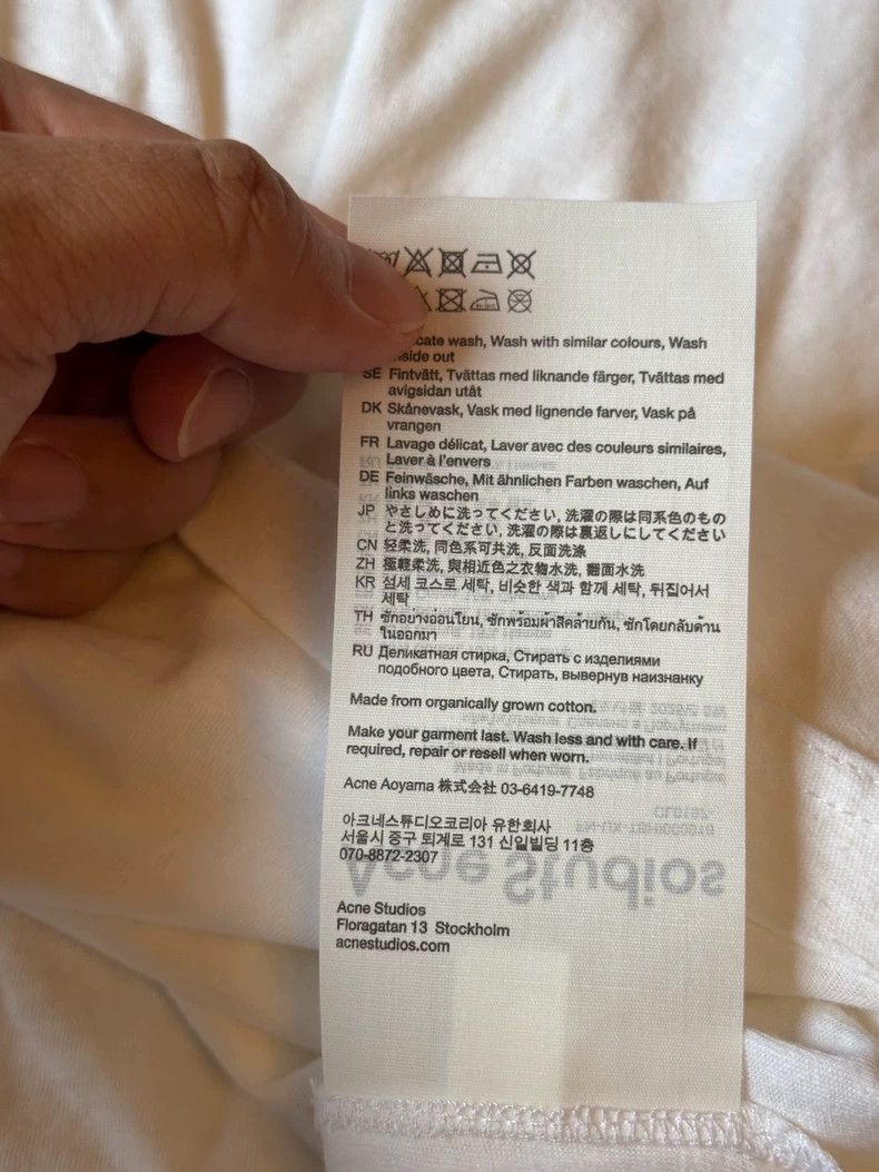 Acne Studios Acne Studios White letter long-sleeved shirt Size US S / EU 44-46 / 1 - 4 Thumbnail