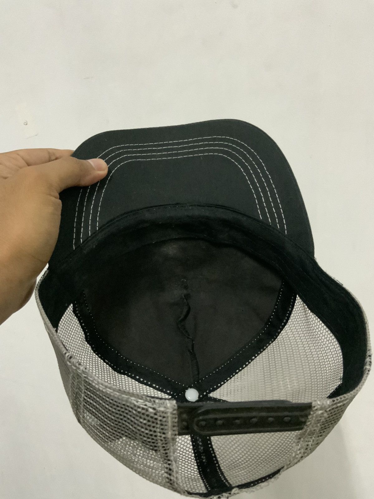 Japanese Brand Blue Cross Skull Trucker Hat Size ONE SIZE - 8 Thumbnail