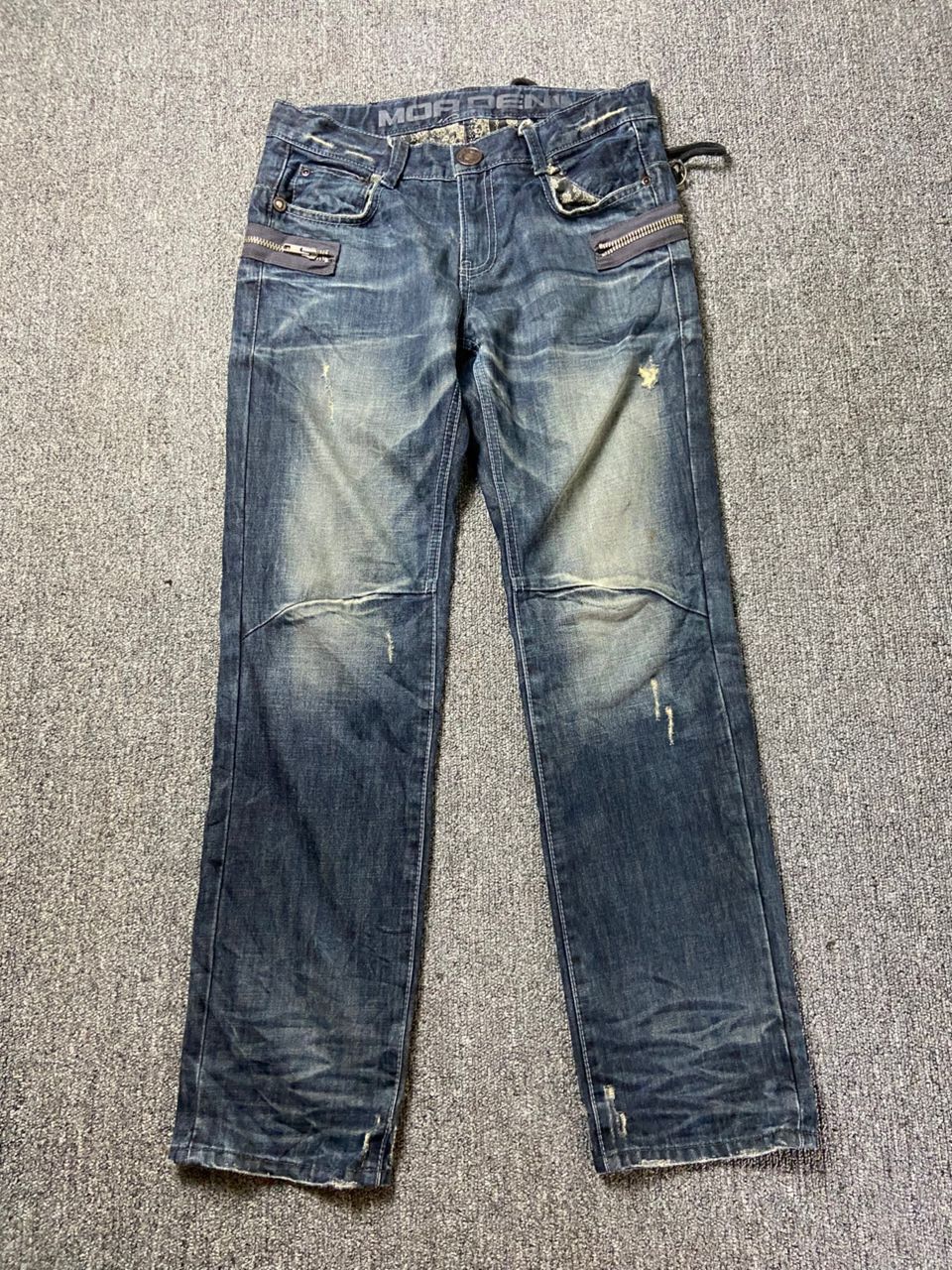 Japanese Brand MOA Denim Brand Zipper Punk Style Tailored Jeans (197) Size US 29 - 1 Thumbnail