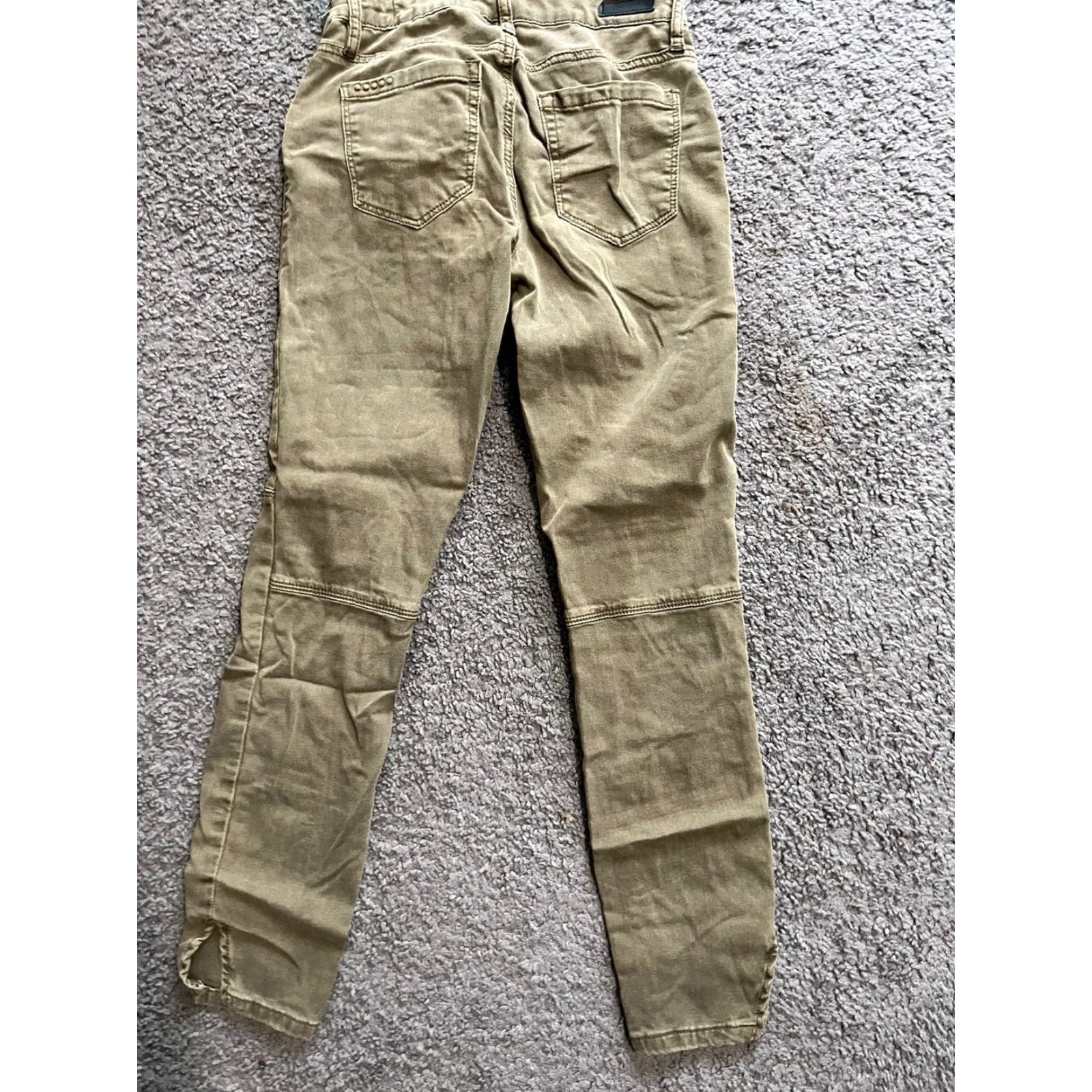 Vintage BLANKNYC Denim Olive Green Utility Pants 26 Zipper Accent Skinny Army Cargo Women Pants 26 Olive Green Zipper Army Skinny Denim Cargo Women Size 26" / US 2 / IT 38 - 6 Thumbnail