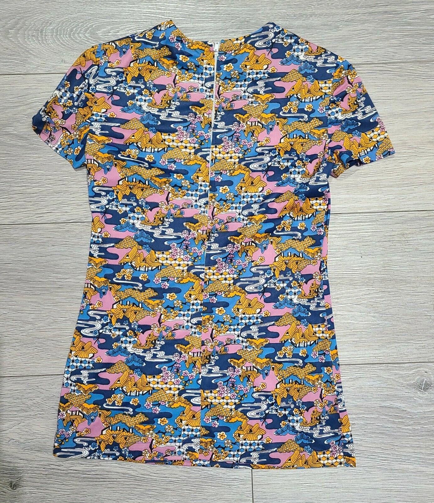 Designer Vintage Top Womens Medium Asian 1970s Homemade Zip Up Size M / US 6-8 / IT 42-44 - 3 Thumbnail