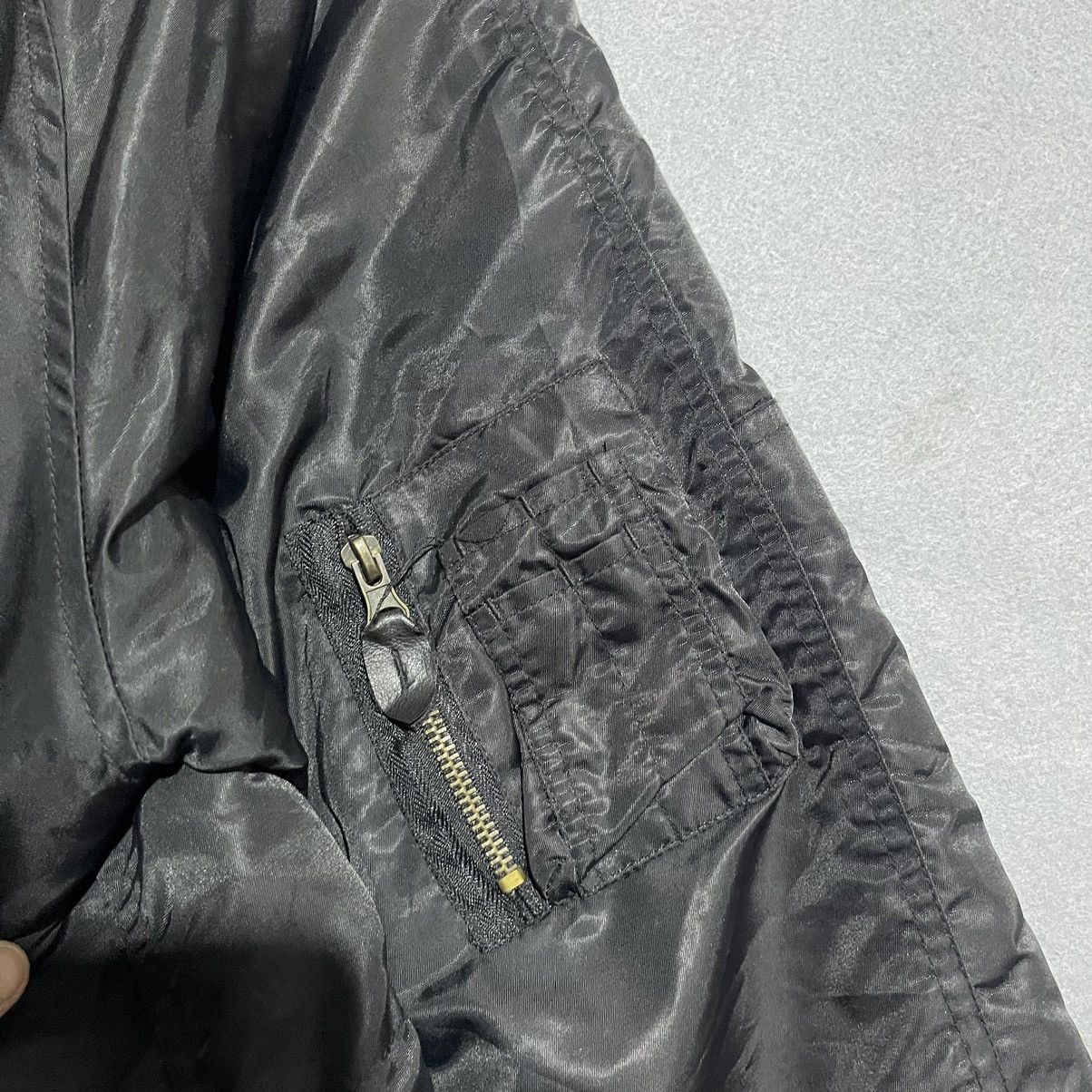 Playboy Vintage 90s Playboy Black Parka Jacket with Faux Fur Hood Size US L / EU 52-54 / 3 - 5 Thumbnail
