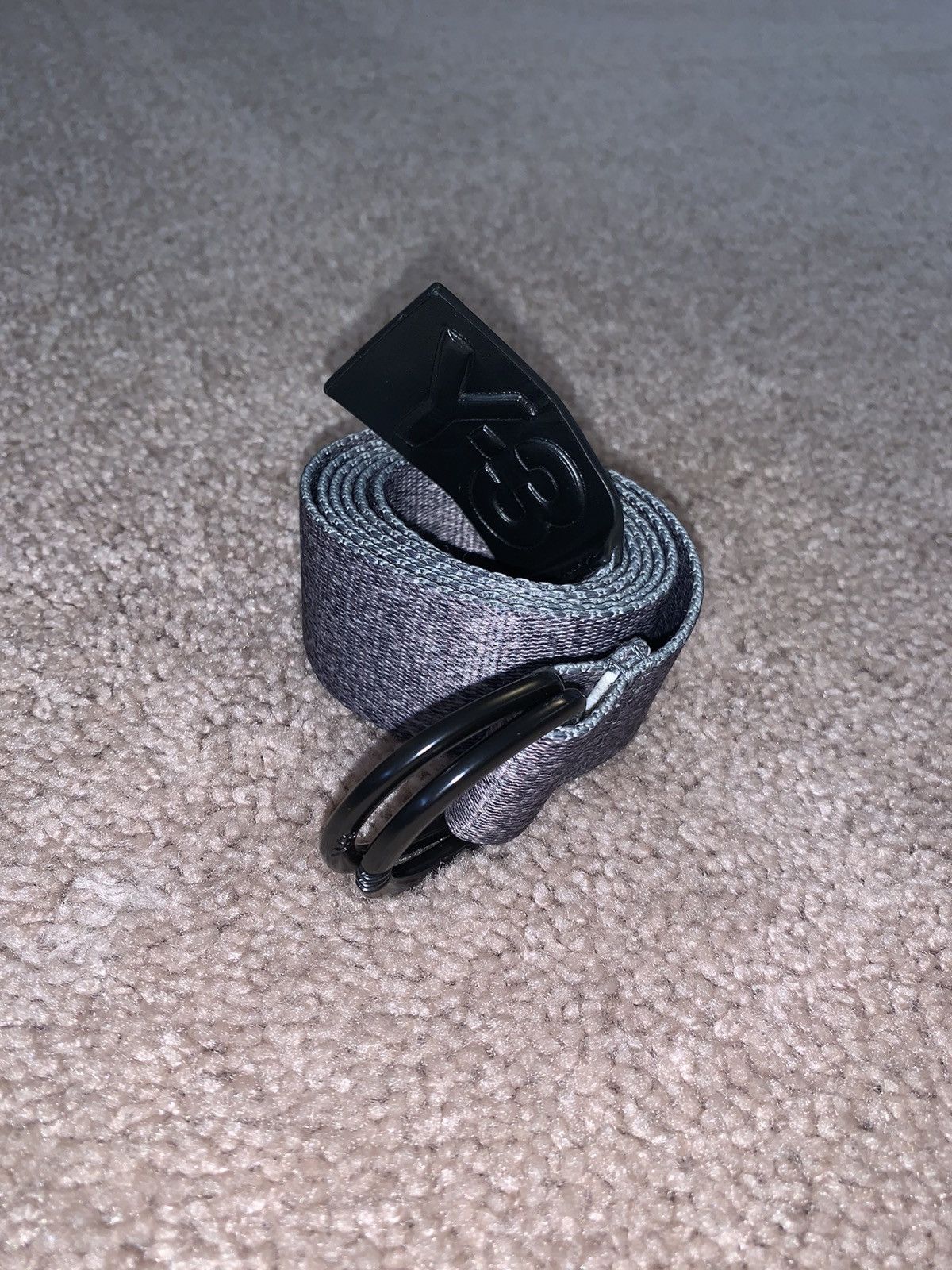 Y-3 LOGO INK SPECKLE WEB BELT SIZE L