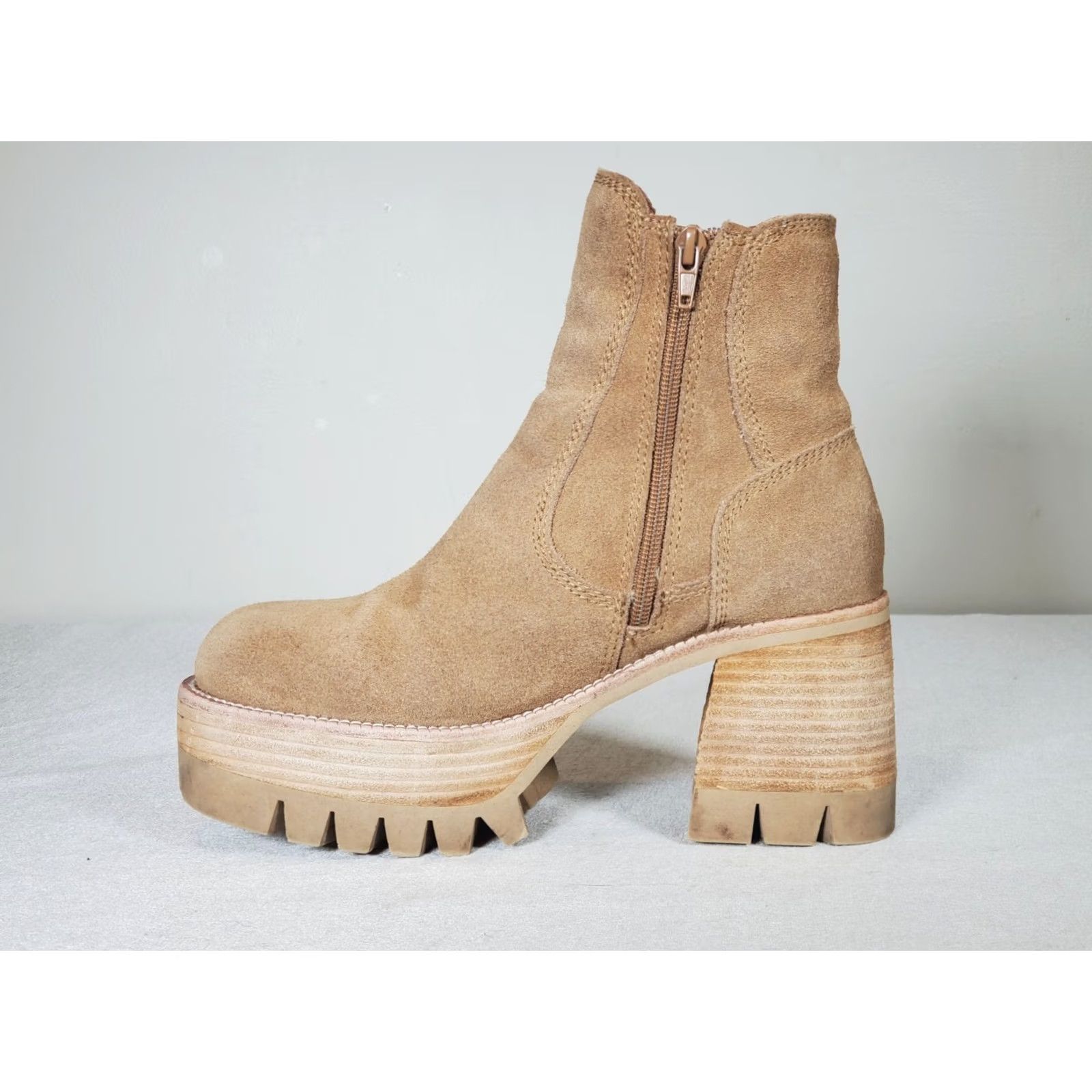 Free People Free People Jeffrey Campbell Preston Platform Ankle Boot Sand Suede US 8.5 Womens Size US 9 / IT 39 - 3 Thumbnail