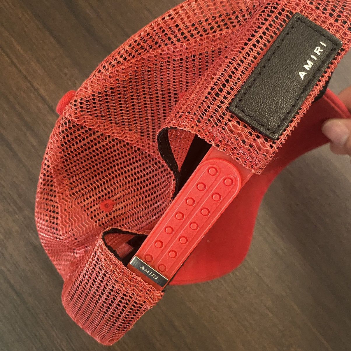 Amiri Amiri Leather 3 Star Hat Red Size ONE SIZE - 3 Thumbnail
