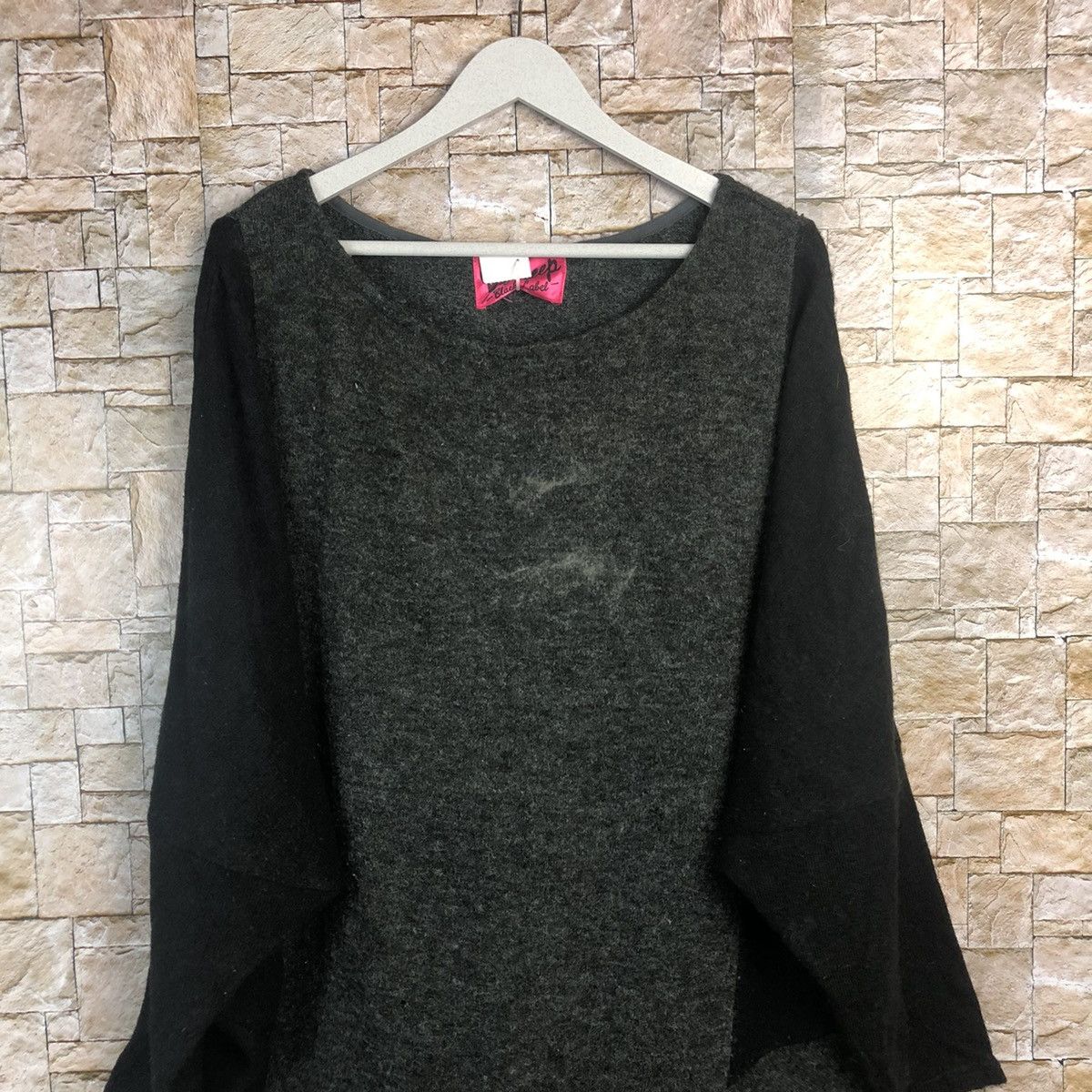 Homespun Knitwear × Japanese Brand big size Dig Deep Black Knitwear ripped #A204 Size XXL / US 16-18 / IT 52-54 - 2 Thumbnail