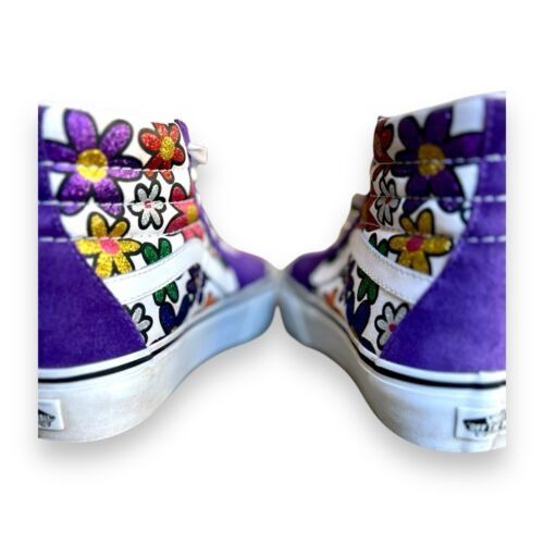 Vans Sz 5.5 M 7 W - VANS Sk8- Platform 2 High Glitter Daisies col Size US 7 / IT 37 - 3 Thumbnail