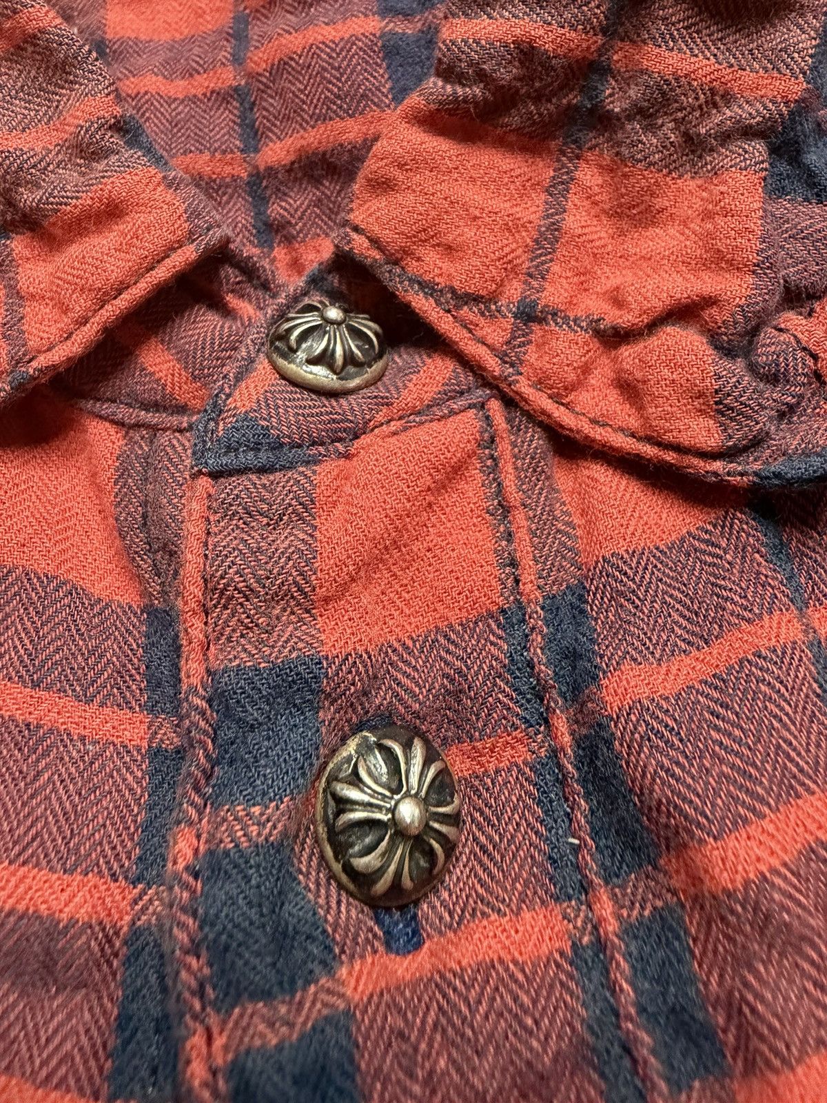 Chrome Hearts Chrome Hearts Red Plaid Patch Flannel Size US S / EU 44-46 / 1 - 3 Thumbnail